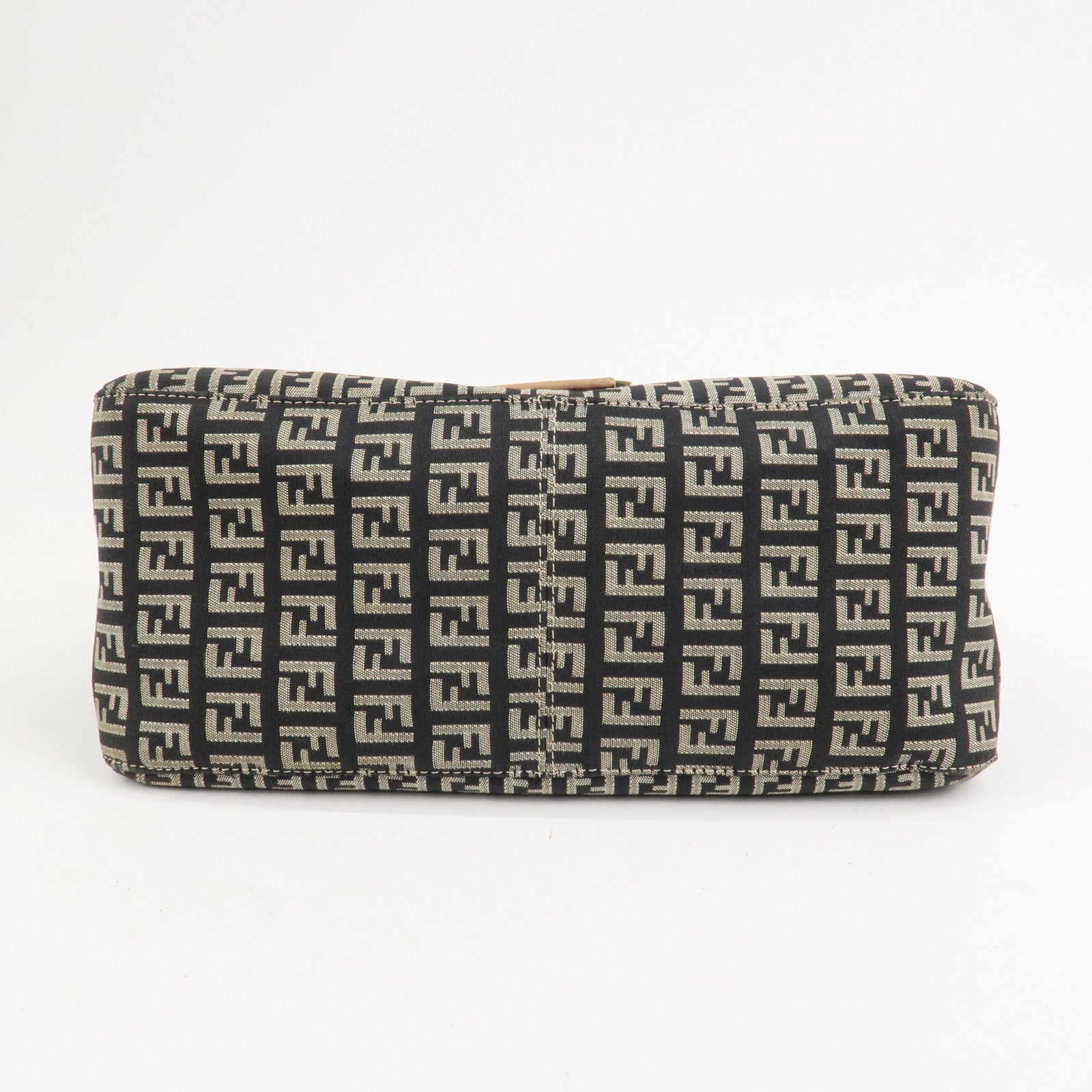 FENDI Mamma Baguette Canvas Leather Shoulder Bag 8BR001