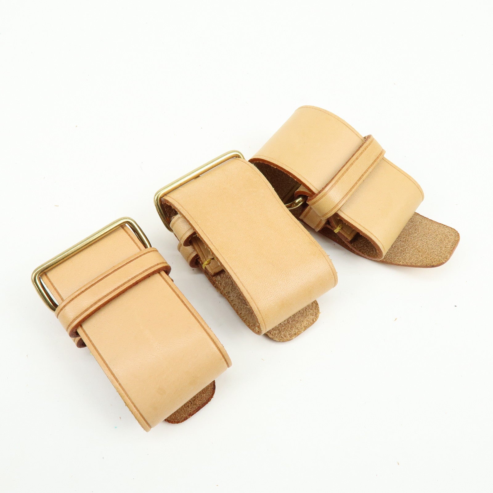 Louis Vuitton Set of 10 Leather Name Tag & Poignet Natural