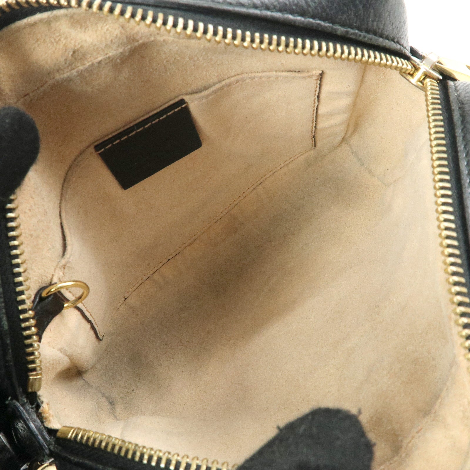 GUCCI Sherry Ophidia Leather Shoulder Crossbody Bag Black 517350