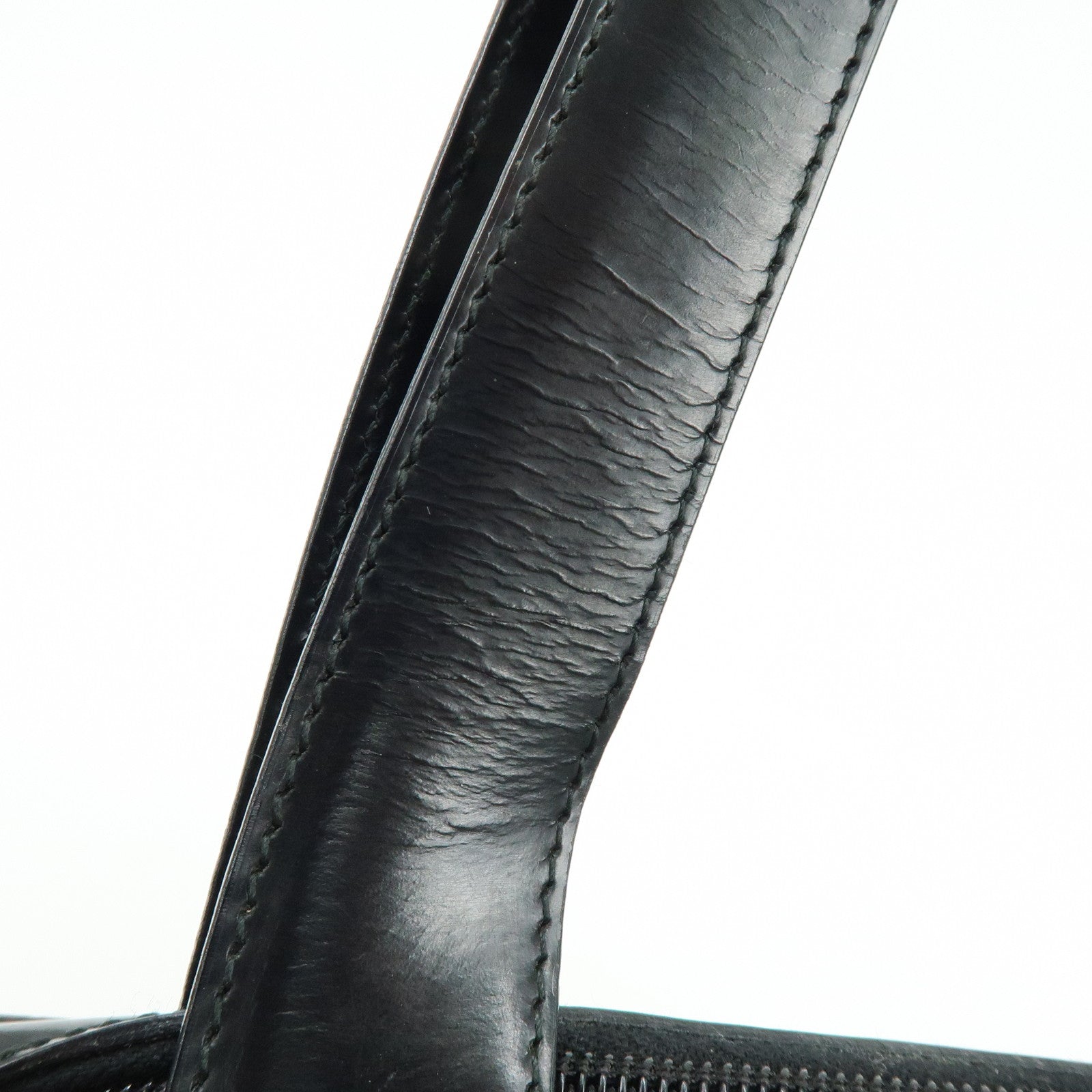 PRADA Triangle Logo Nylon Leather Shoulder Bag Tote Bag Black