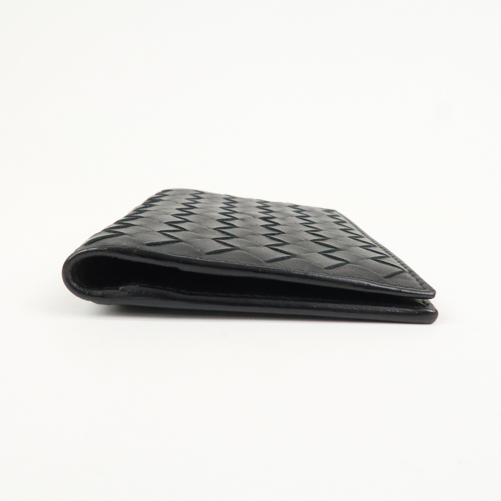 BOTTEGA VENETA Intrecciato Leather Card Case Black