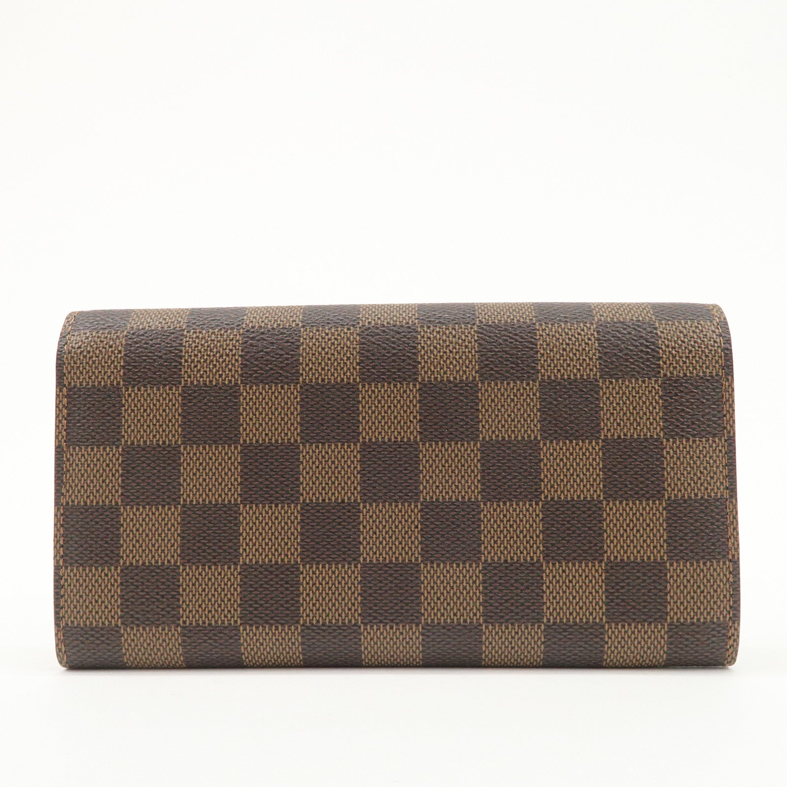 Louis Vuitton Damier Canvas Portefeuille Sarah Long Wallet Brown N61734 Used