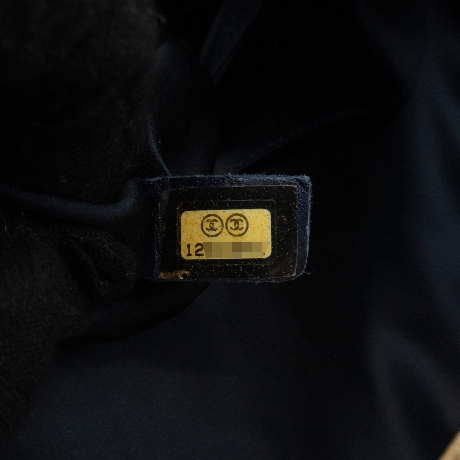 CHANEL COCO Mark Lamb Skin 2Way Bag Tote Bag Yellow Used