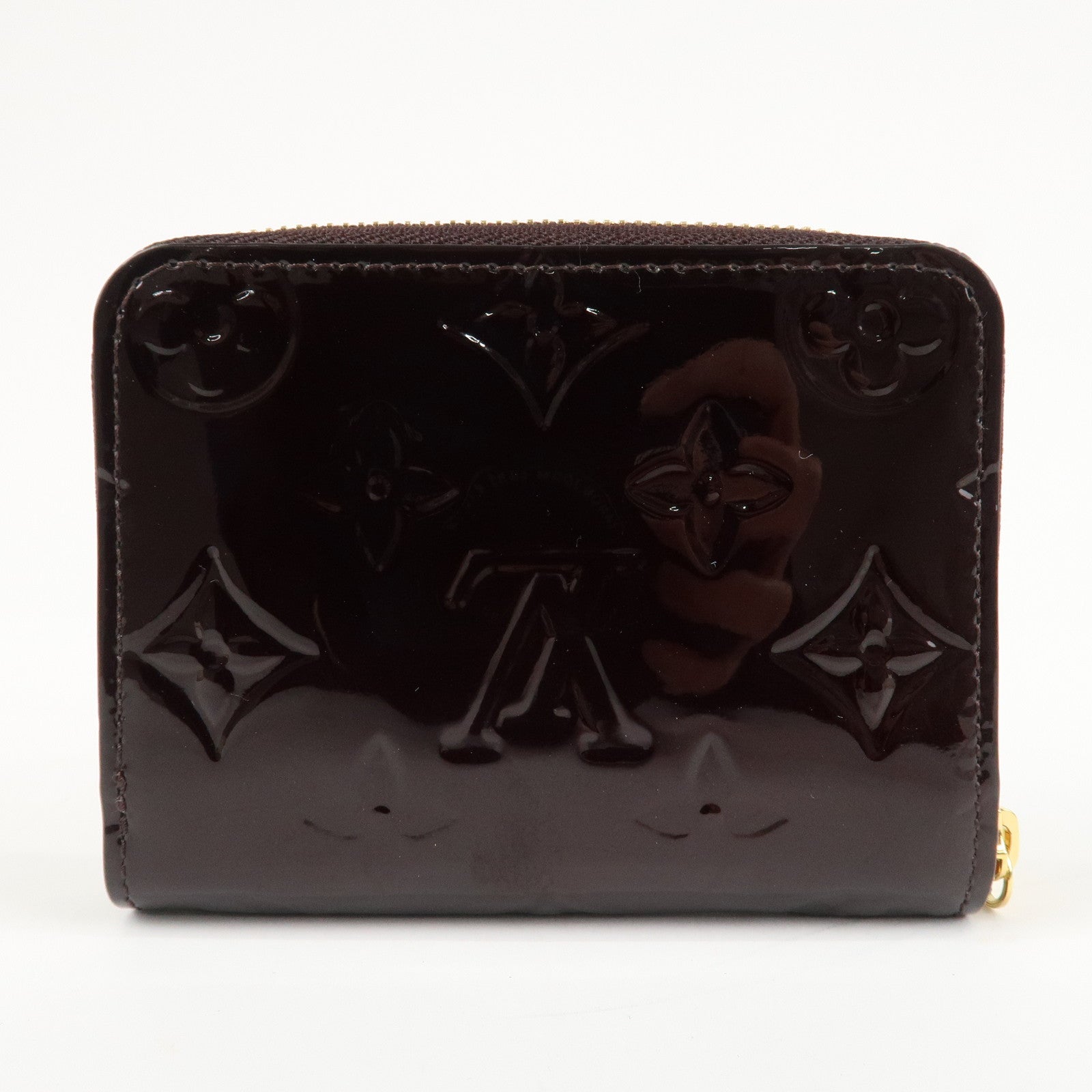 Louis Vuitton Monogram Vernis Zippy Coin Purse Amarante M93607 Used