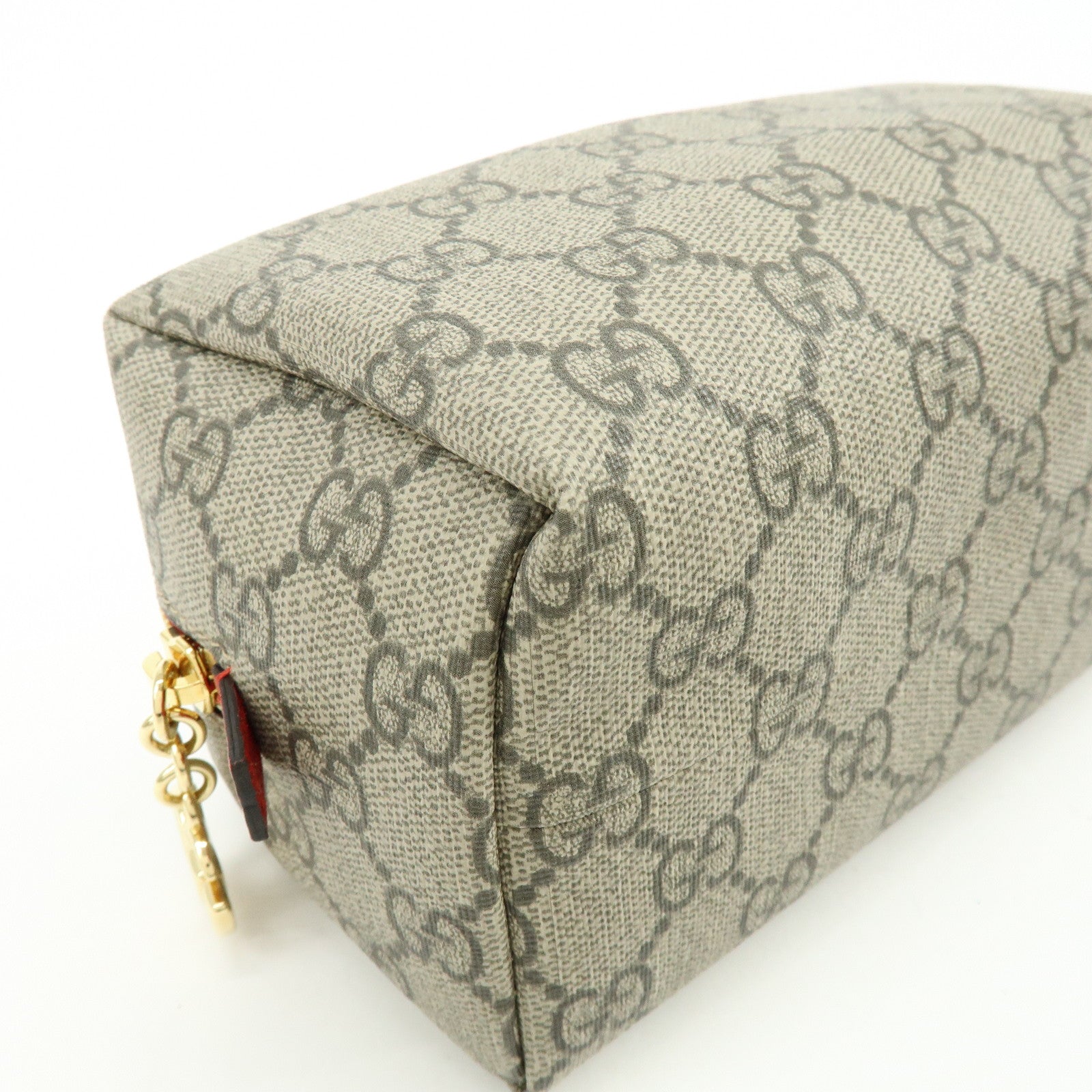 GUCCI GG Marmont GG Supreme Cosmetic Pouch Brown Red 548393