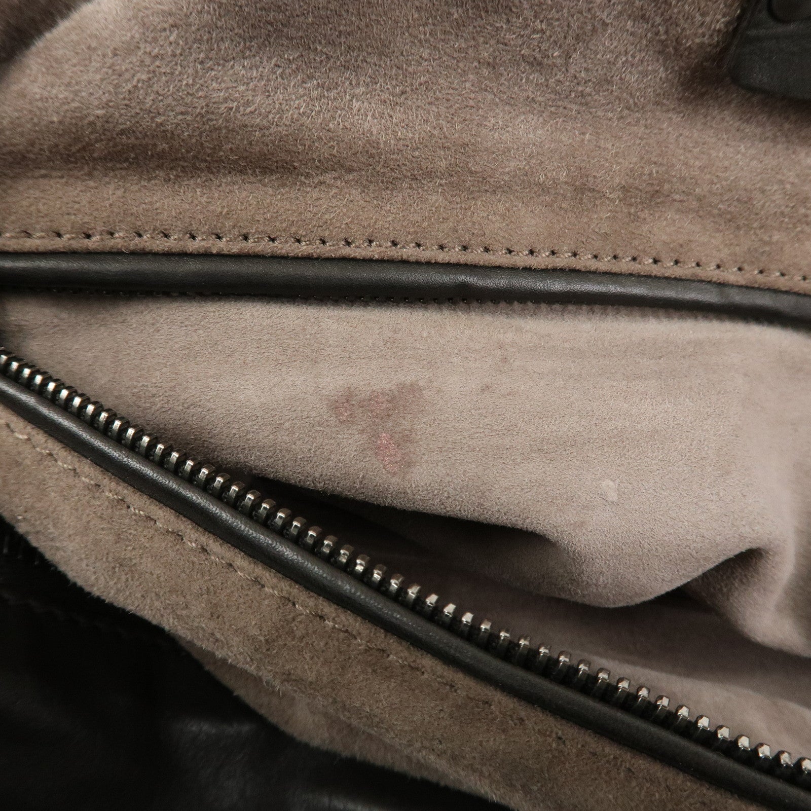 BOTTEGA VENETA Intrecciato Lamb Skin Hand Bag Dark Brown114087