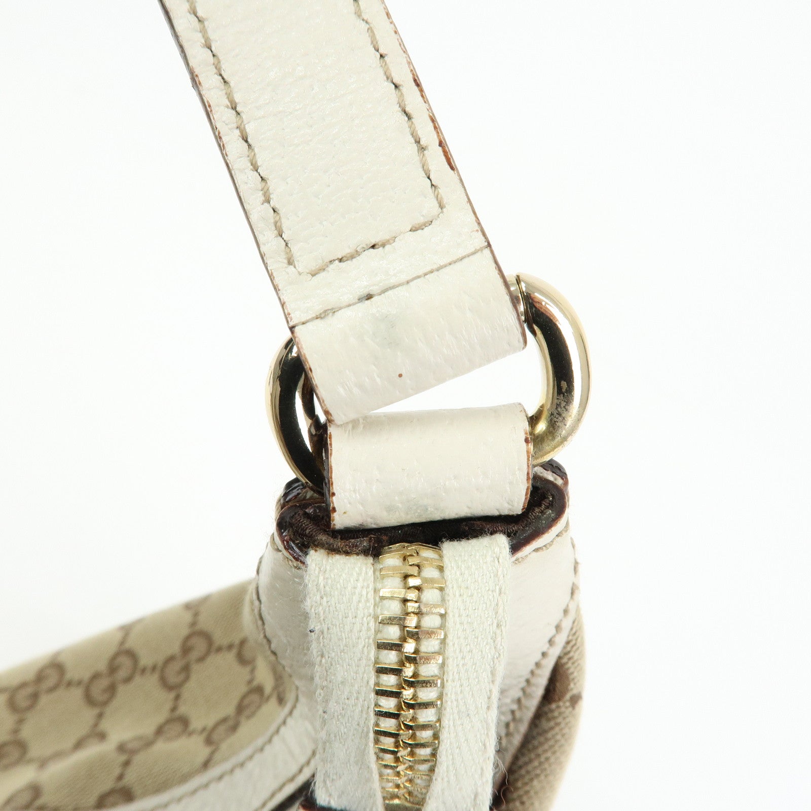 GUCCI GG Monogram Canvas Shoulder Bag Hand Bag Beige Ivory 153010