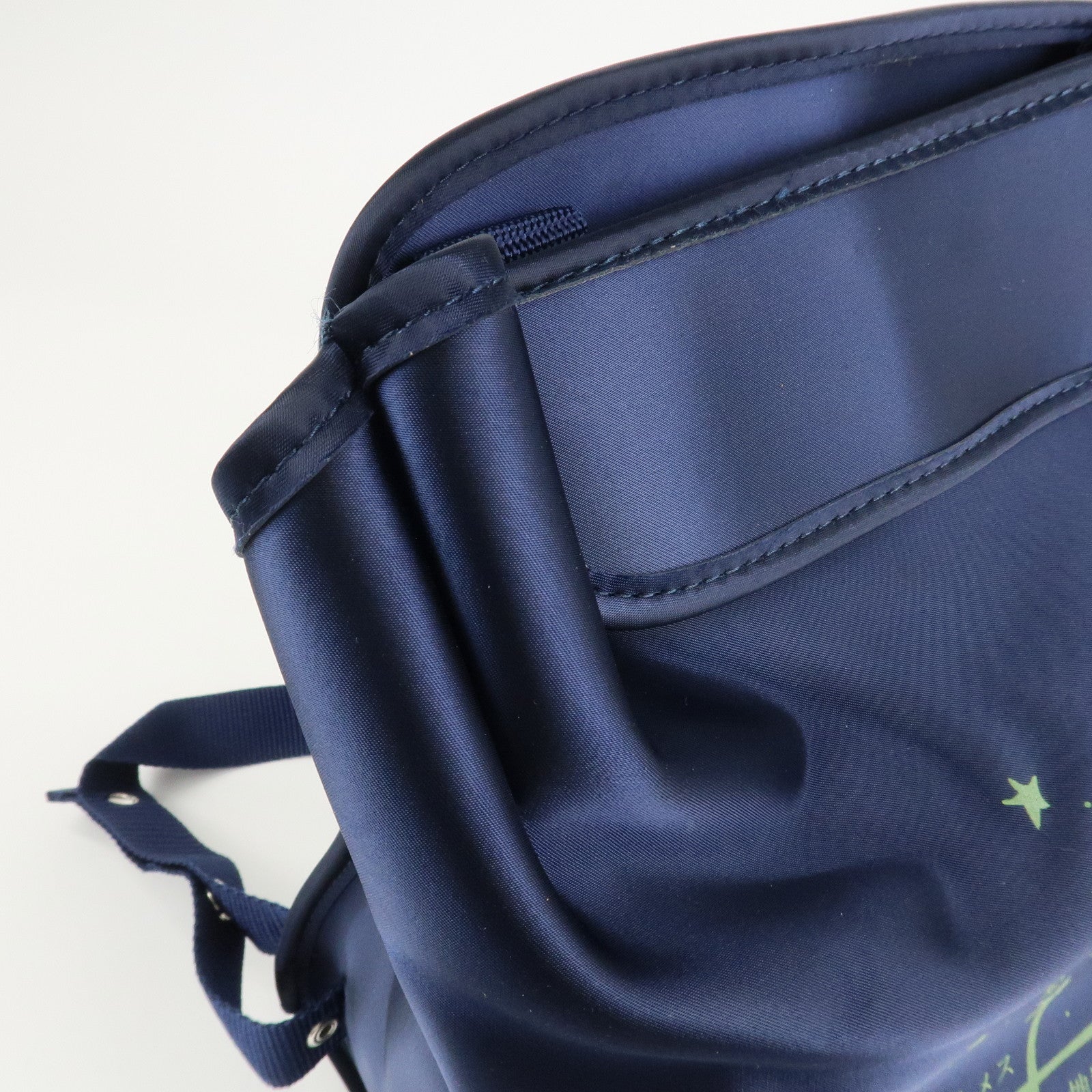 HERMES Nylon Sherpa Journey In The Land Of Stars 1999 Backpack Navy