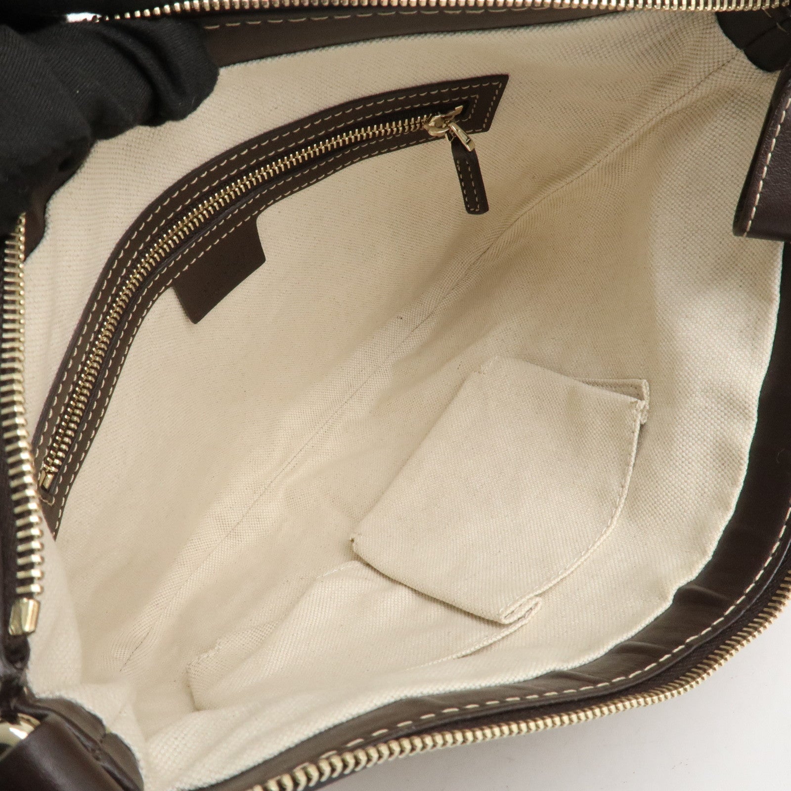 GUCCI Lovely Heart GG Canvas Leather Shoulder Bag Brown 257072 Used