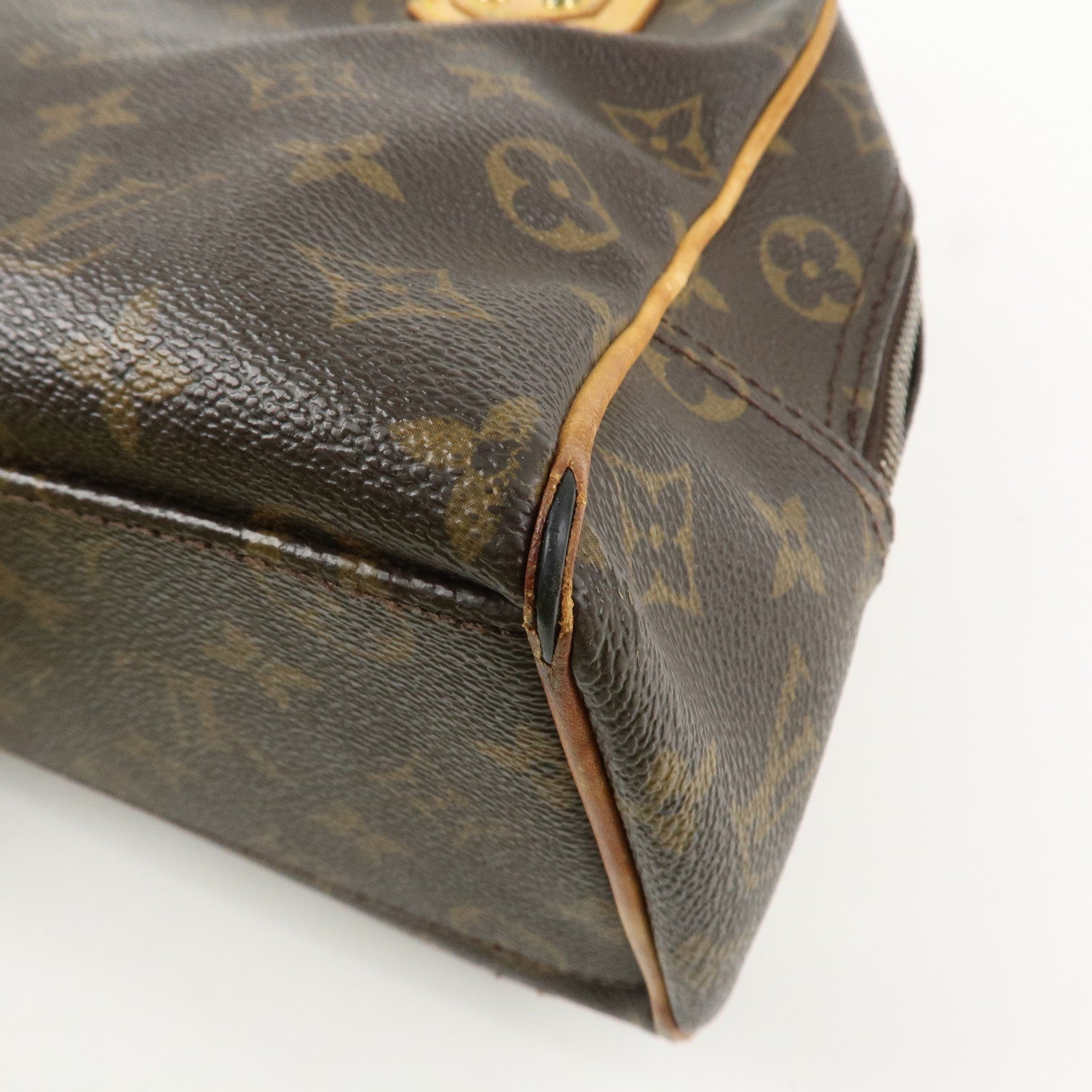 Louis Vuitton Monogram Manhattan PM Hand Bag Brown M40026 Used