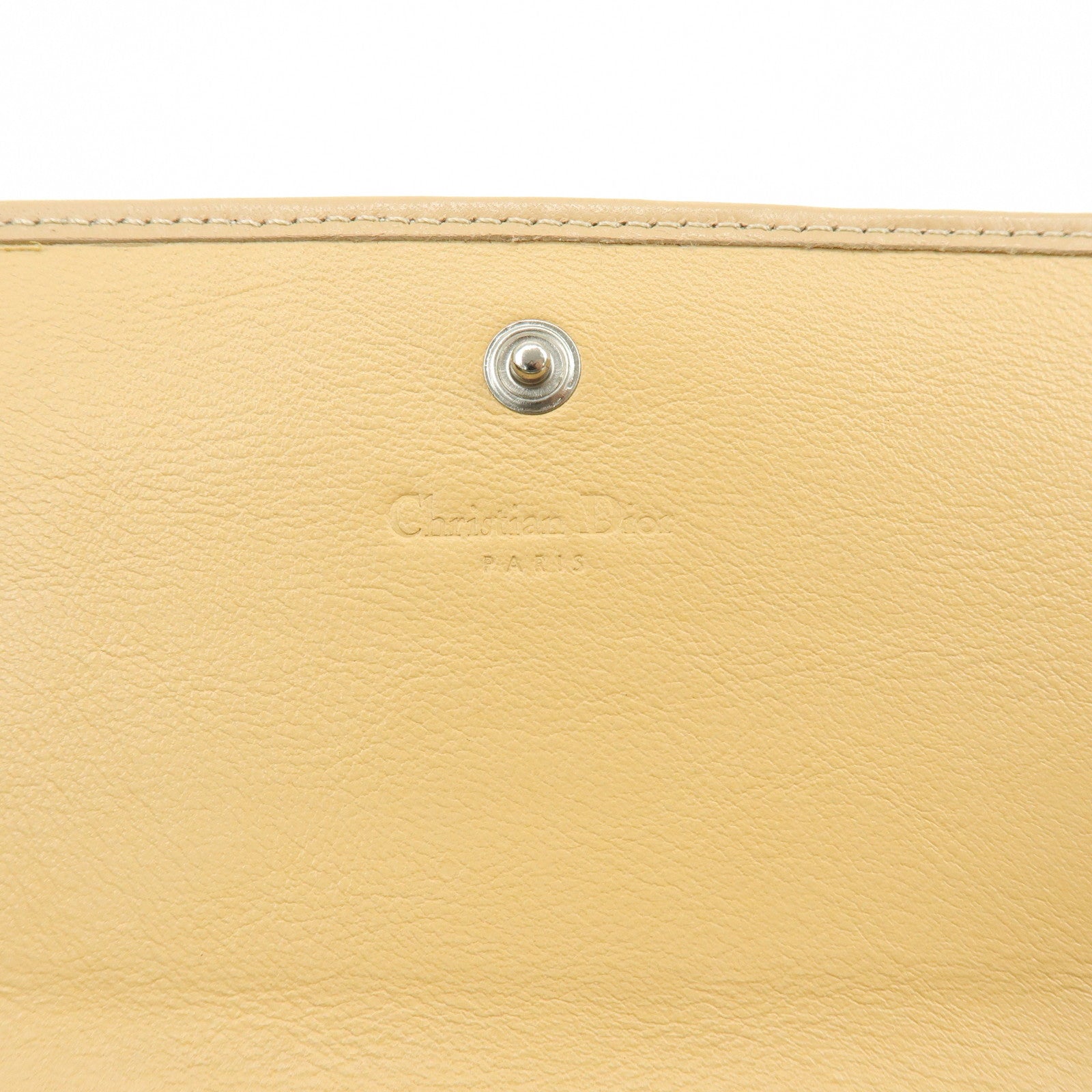 Christian Dior Trotter Jaquard Canvas Leather Long Wallet Brown