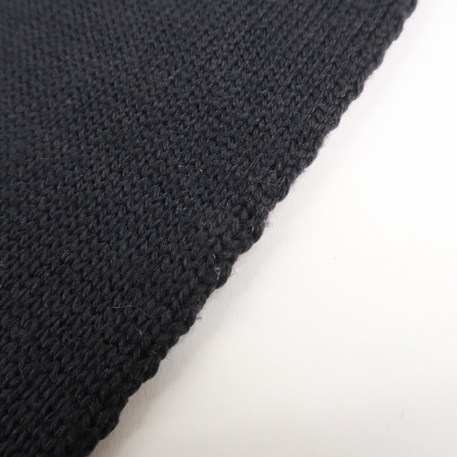 CHANEL COCO Mark Cashmere Wool Silk Scarf Black Brown