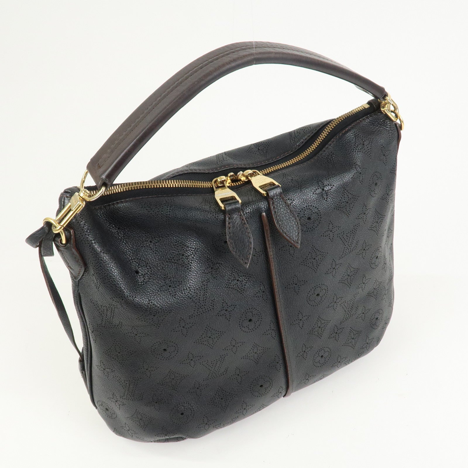 Louis Vuitton Monogram Mahina Selene MM 2Way Hand Bag Noir M93987