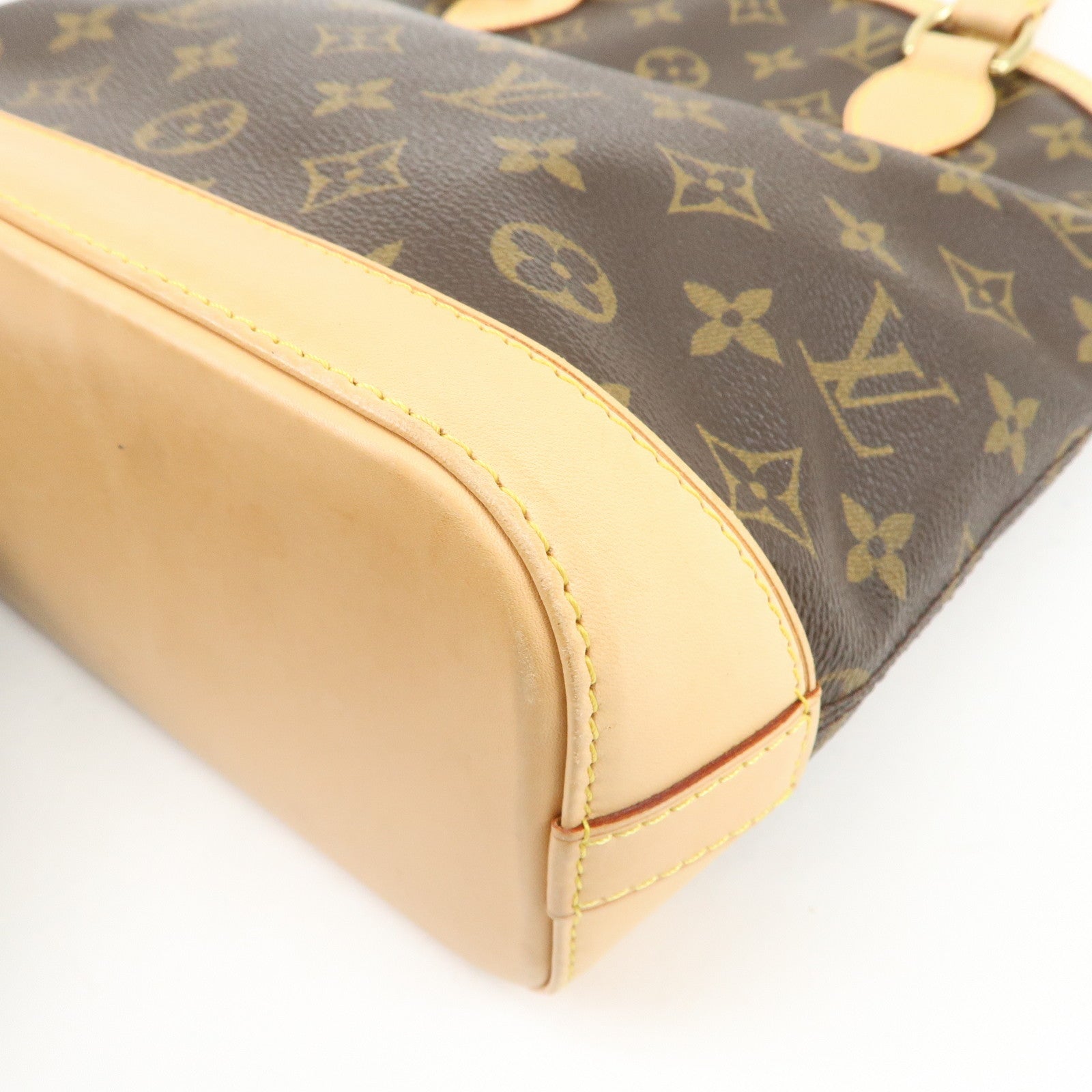 Louis Vuitton Monogram Lockit Hand Bag Brown M40102