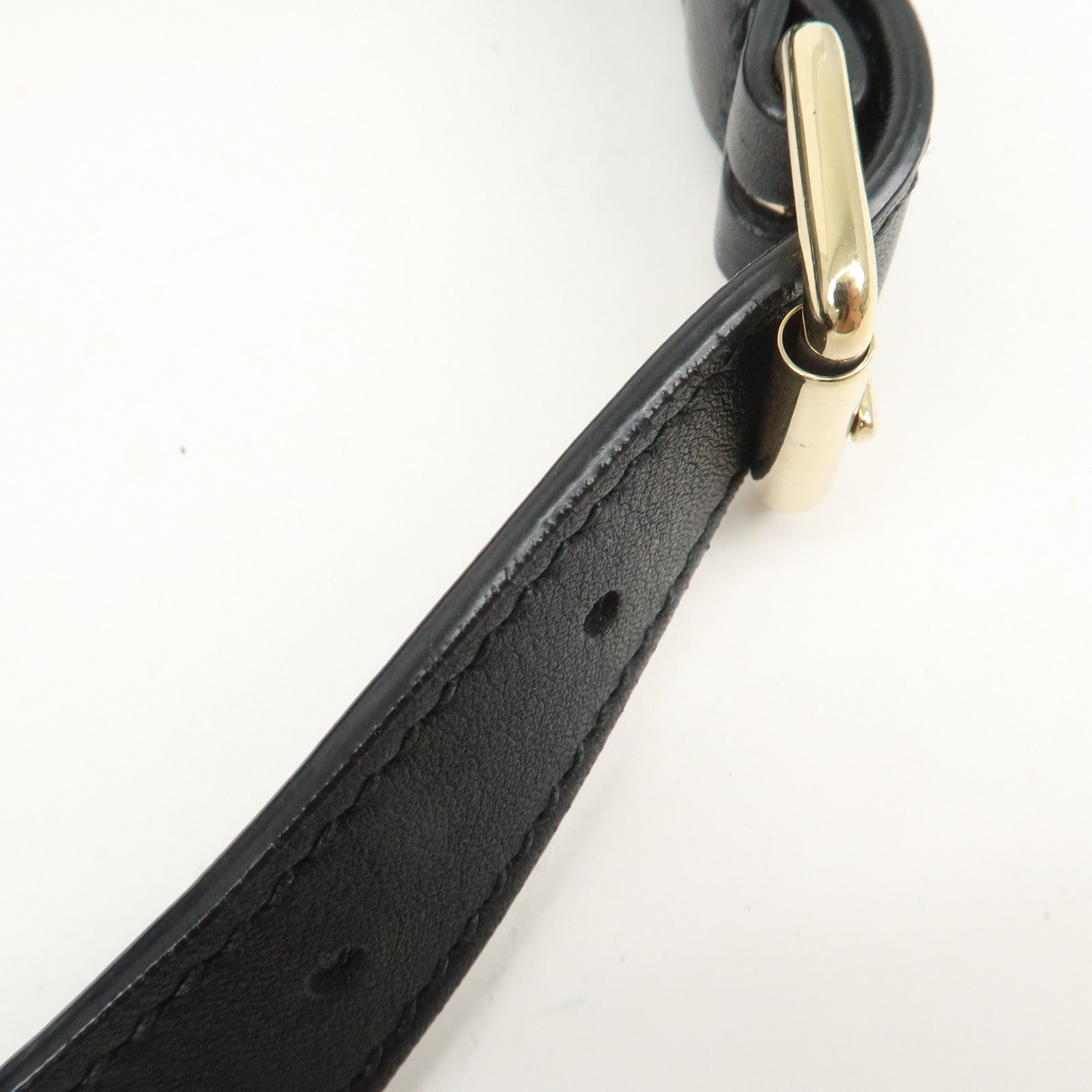 GUCCI Micro Guccissima Leather Shoulder Bag Hand Bag Black 449732