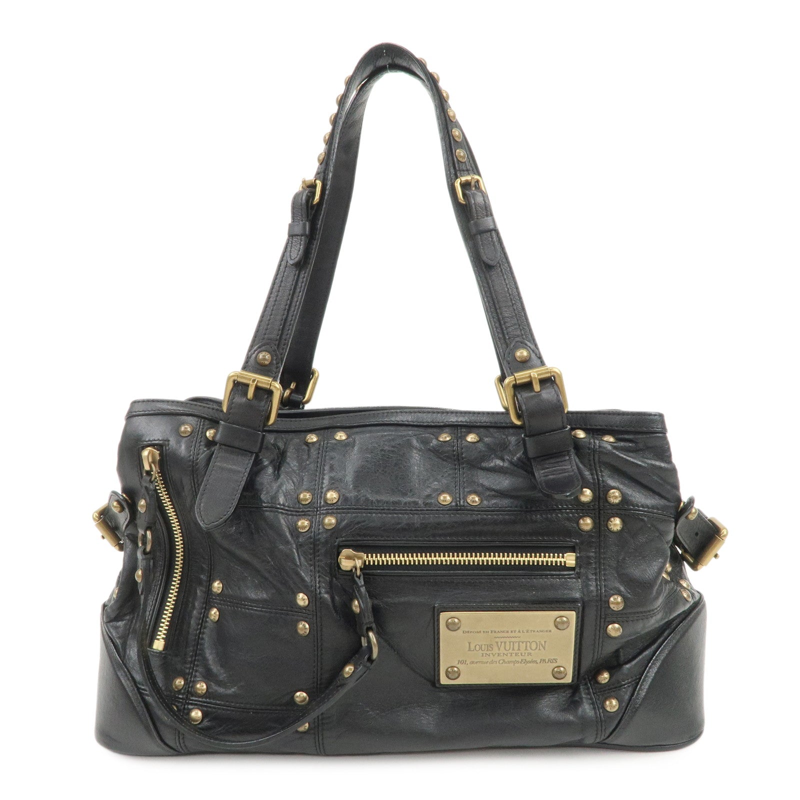 Louis Vuitton Cruise Line Rivet Shoulder Bag Noir Black M95346