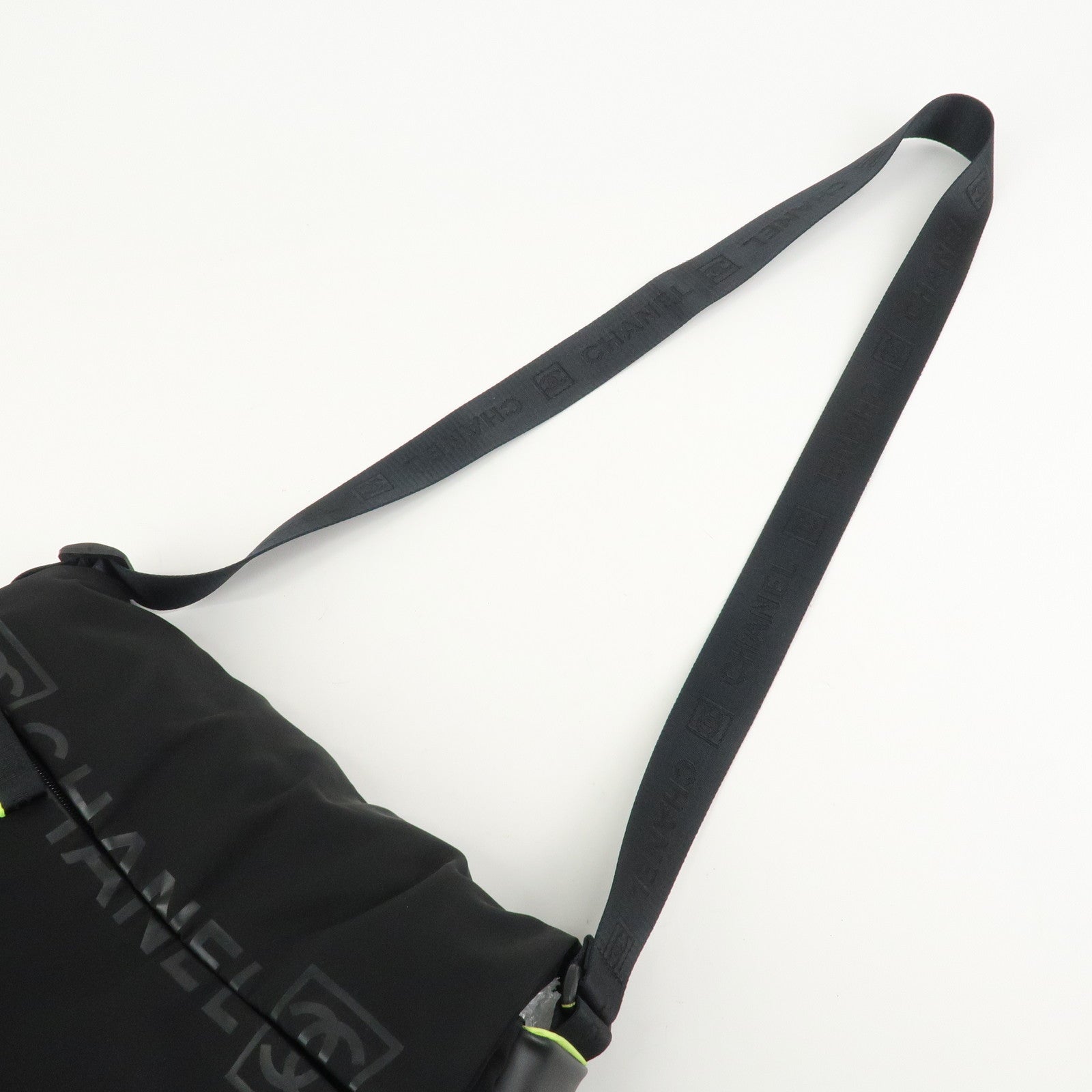 CHANEL Sport Line Nylon Shoulder Bag Messenger Bag Black A26709