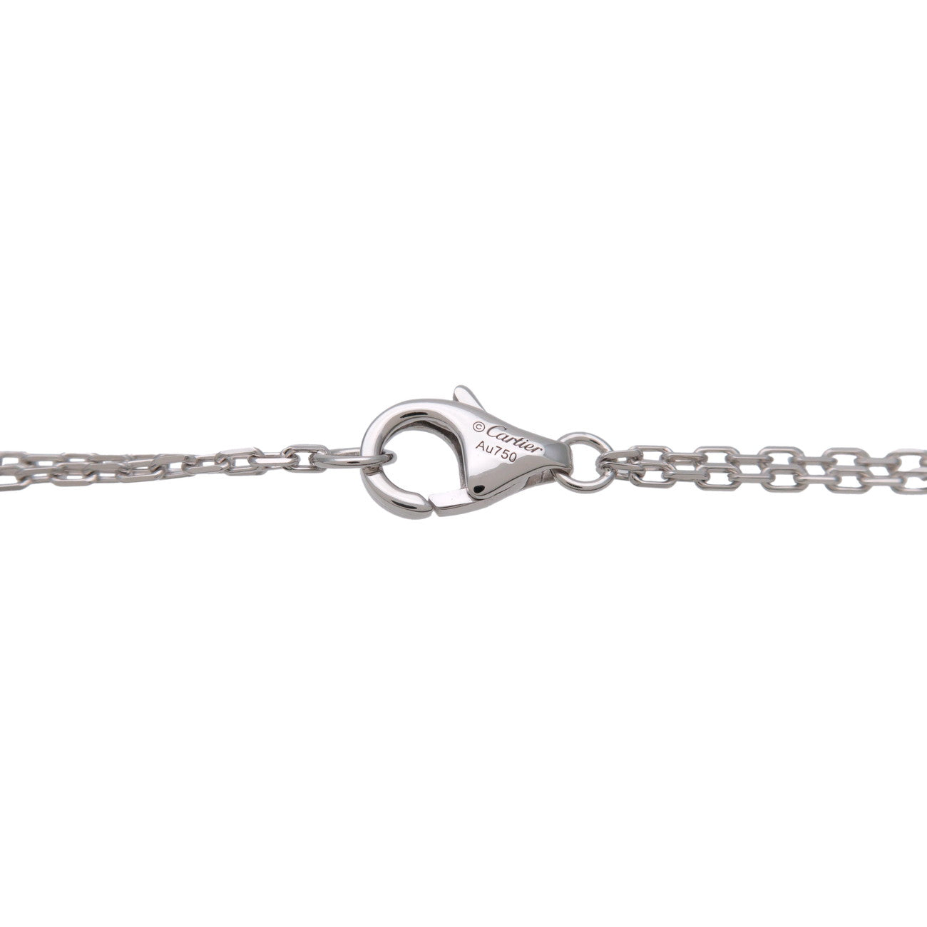 Cartier Love Circle 2P Diamond Necklace K18 750WG White Gold