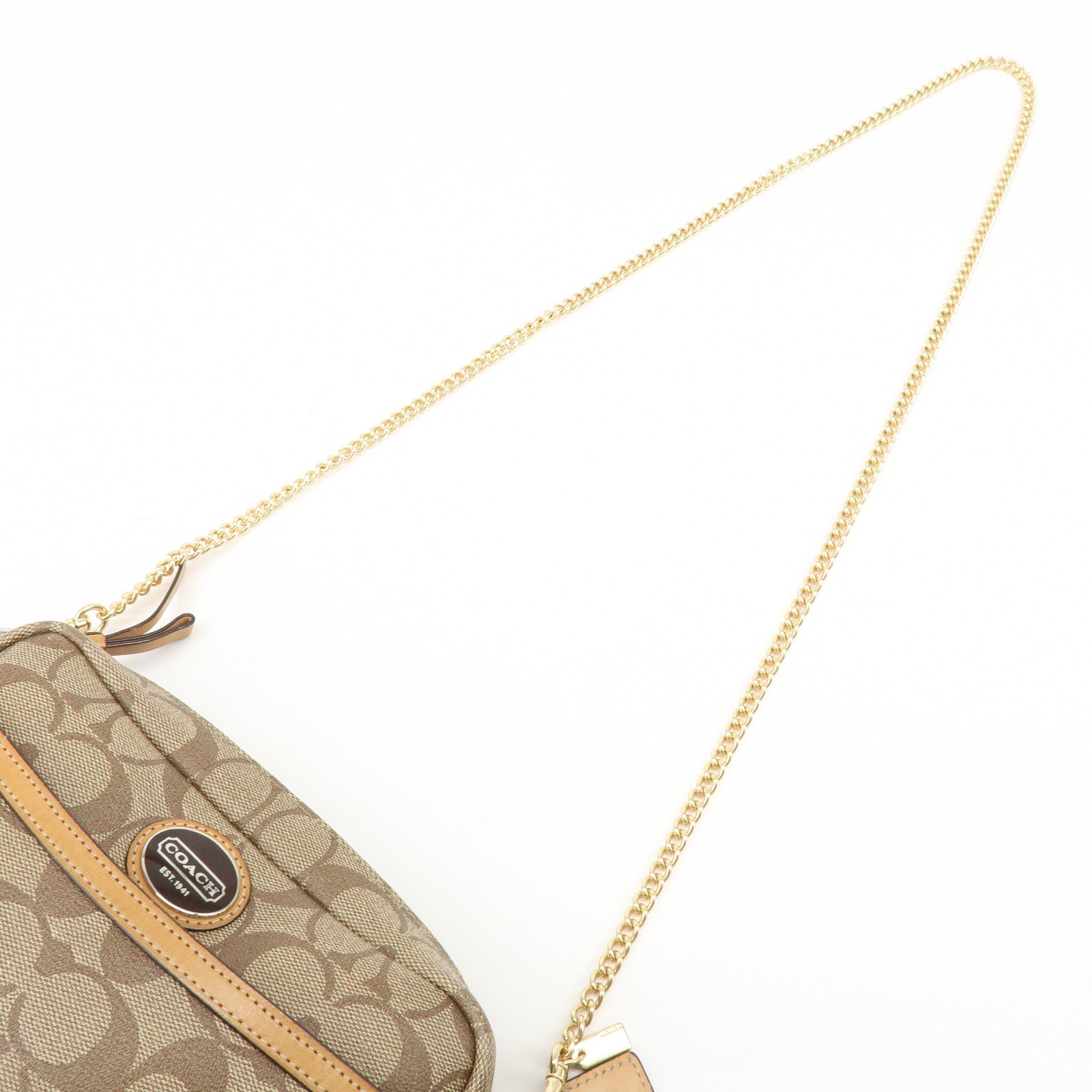 COACH Signature Set of 3 PVC Canvas Leather Shoulder Bag Hand Bag