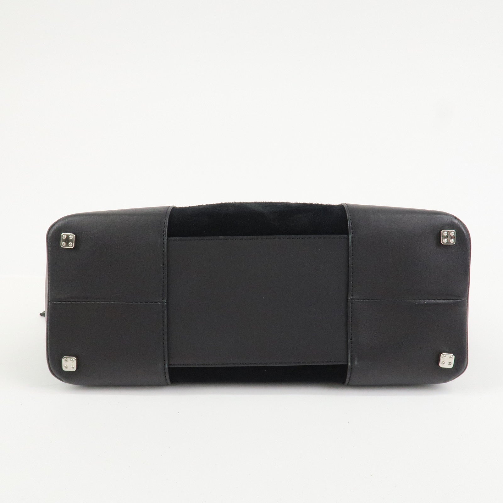 LOEWE Anagram Leather 2WAY Bag Shoulder Bag Hand Bag Black