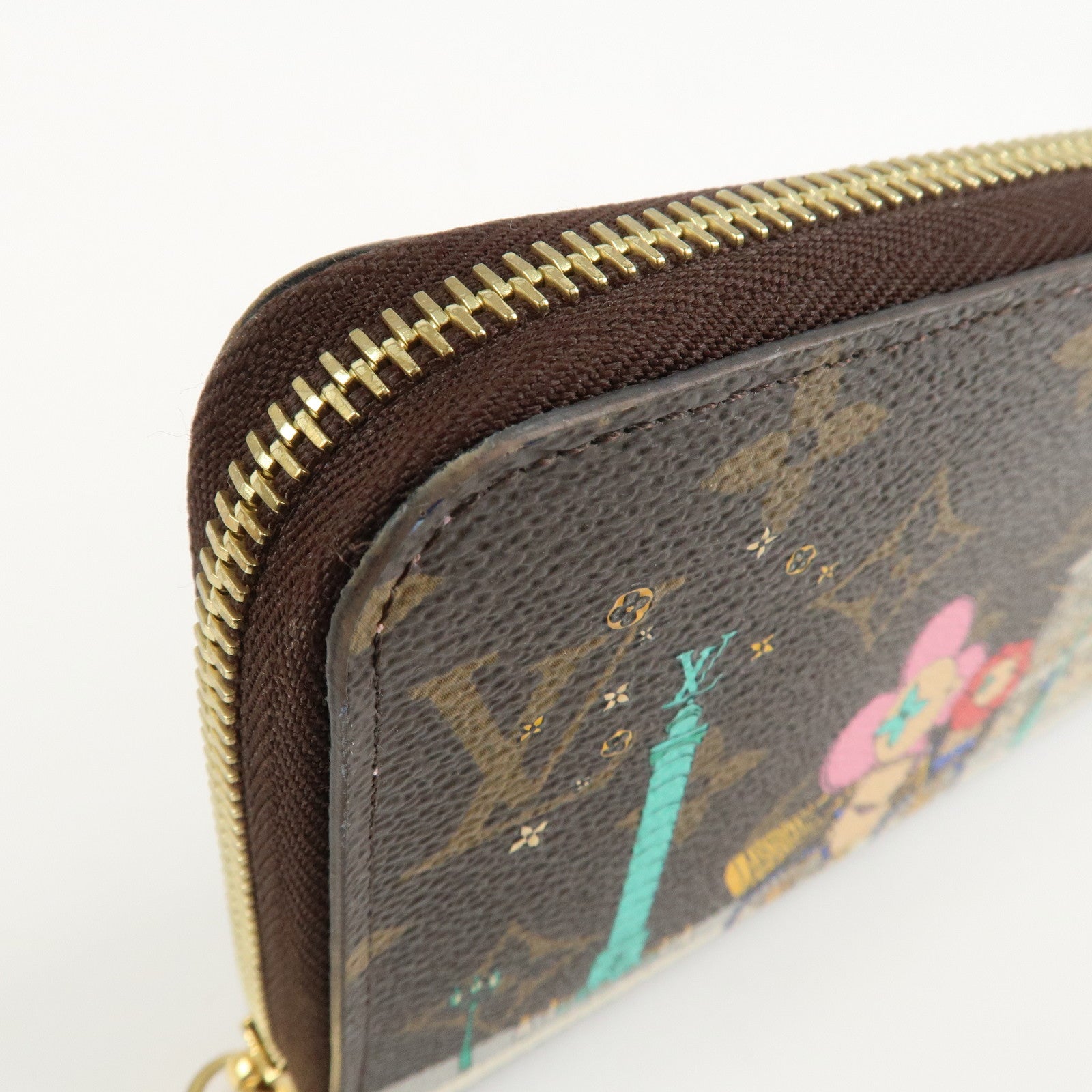 Louis Vuitton Monogram Vivienne Zippy Long Wallet Brown M81544 Used