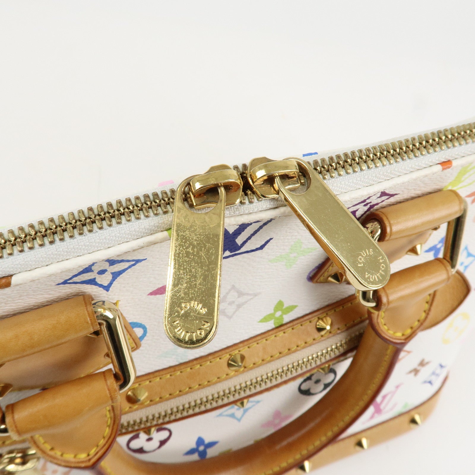 Louis Vuitton Monogram Multicolor Alma PM Hand Bag Blanc M92647 Used