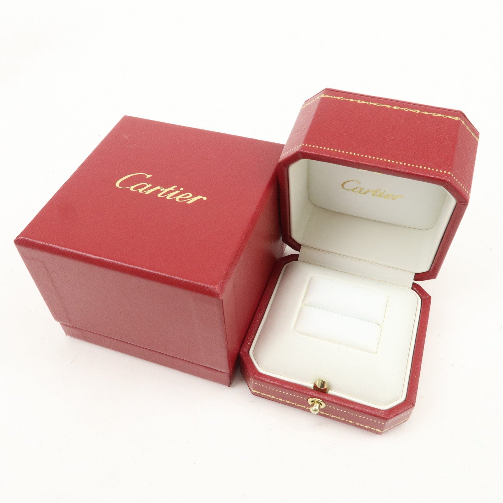 Cartier Set of 5 Jewelry Boxes Ring Boxes Red Gold