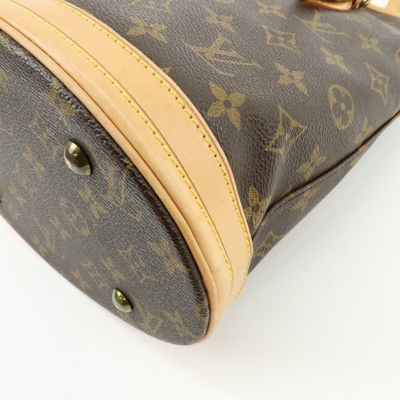 Louis Vuitton Monogram Canvas Bucket PM Hand Bag Brown M42238