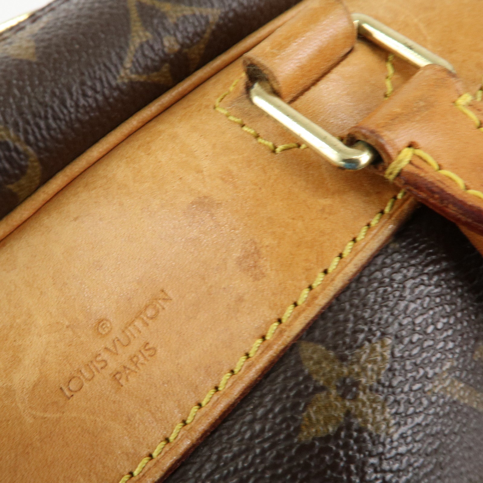 Louis Vuitton Leather Canvas Monogram Deauville Hand Bag M47270 Used