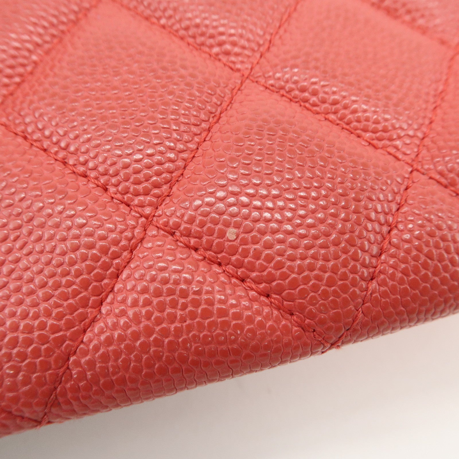 CHANEL Matelasse Caviarskin Classic Mini Pouch Pink A82365