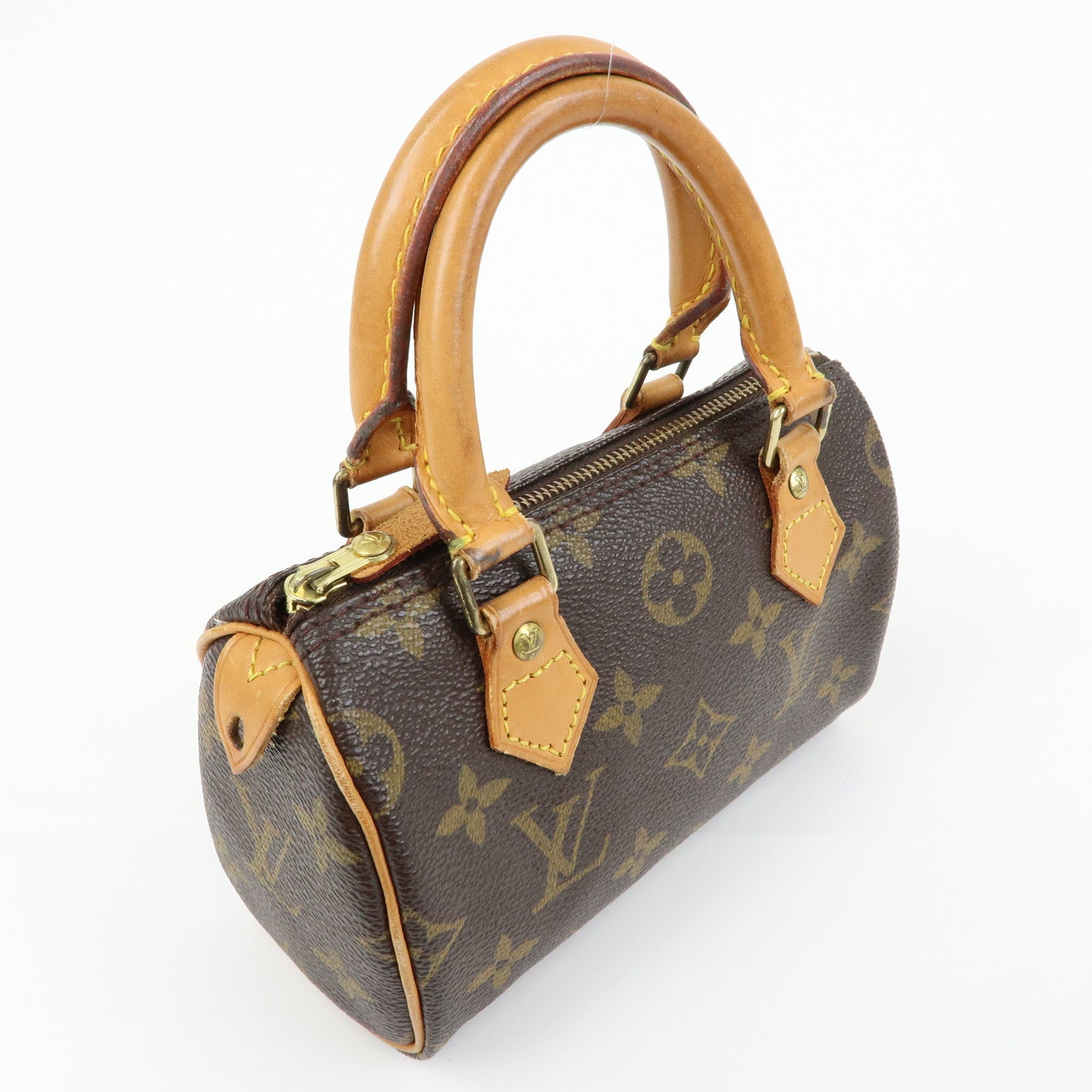 Louis Vuitton Monogram Mini Speedy Hand Shoulder Bag Brown M41534