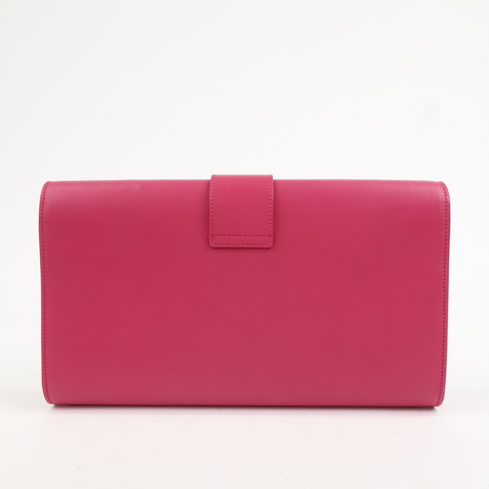 SAINT LAURENT PARIS Leather Clutch Bag Y Line Pink 311213