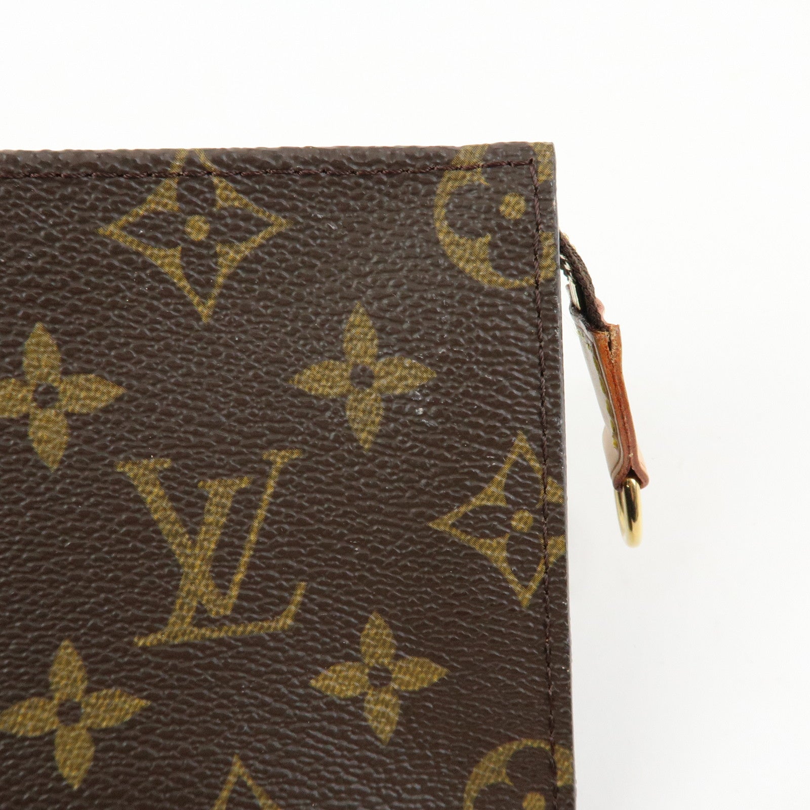 Louis Vuitton Set of 2 Monogram Canvas Bucket PM Pouch Brown