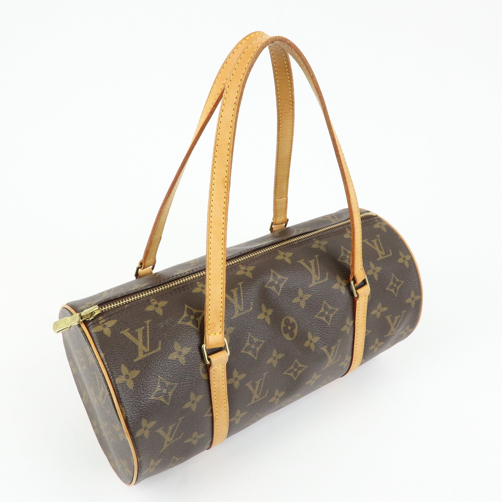 Louis Vuitton Monogram Papillon 30 Hand Bag Brown M51385