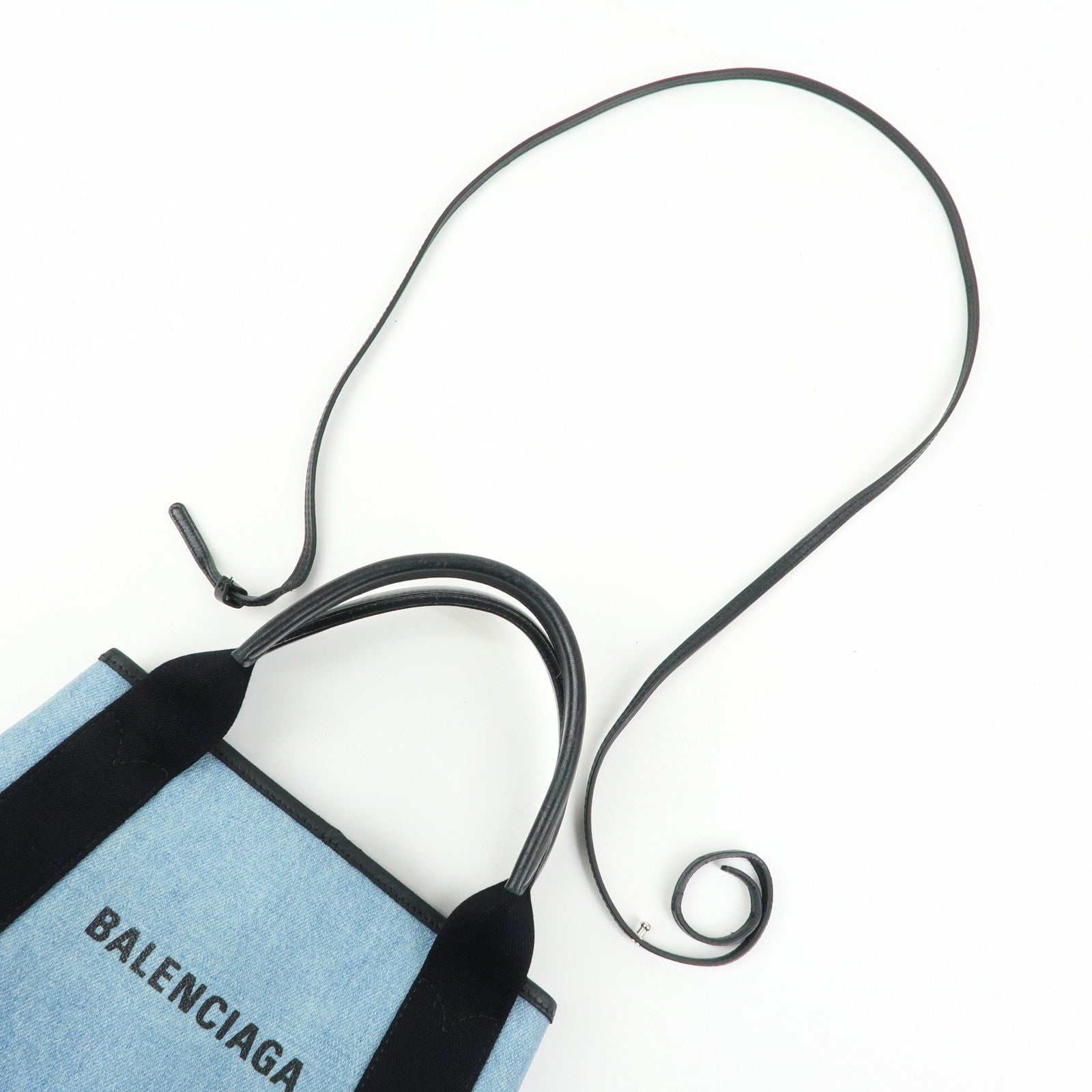 BALENCIAGA Navy Cabas XS 2WAY Bag 390346