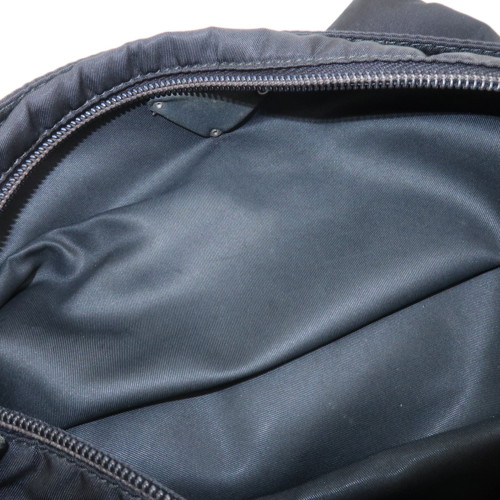 PRADA Triangle Logo Nylon Leather Shoulder Bag Crossbody Bag black
