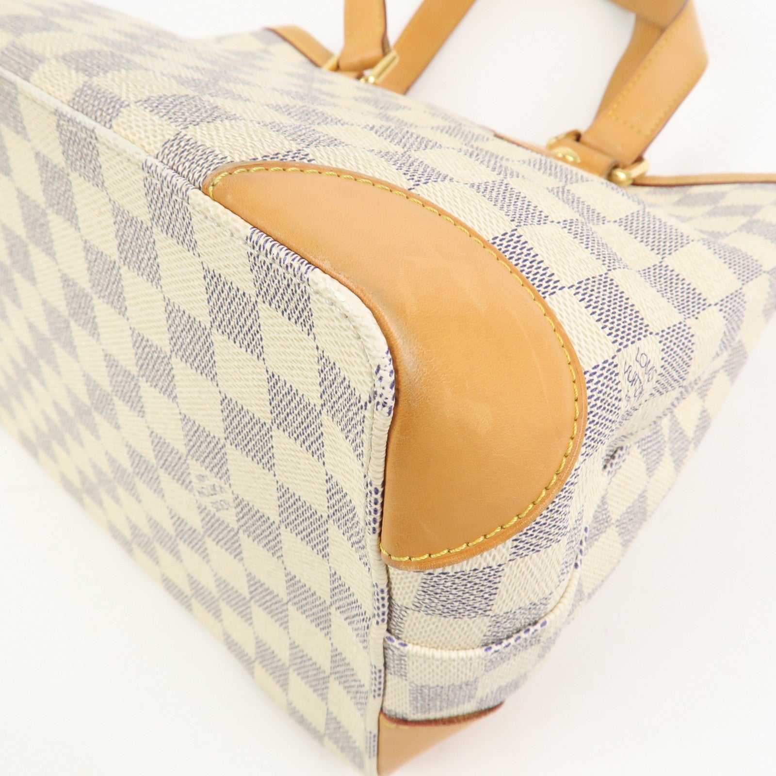 Louis Vuitton Damier Azur Hampstead PM Hand Bag Ivory N51207