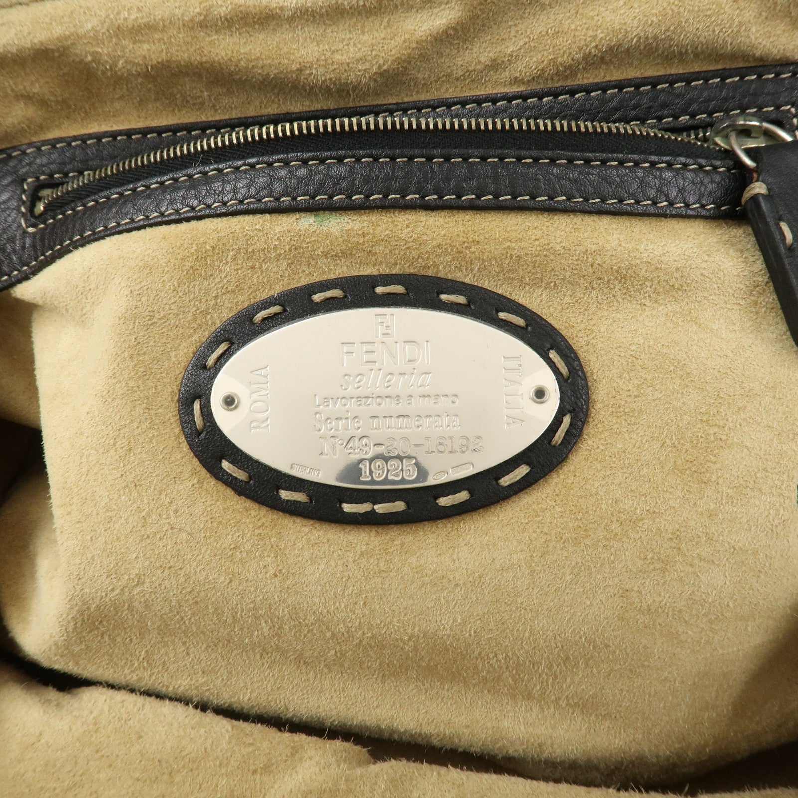 FENDI Seleria Doctor's Bag Hand Bag Black 8BN075