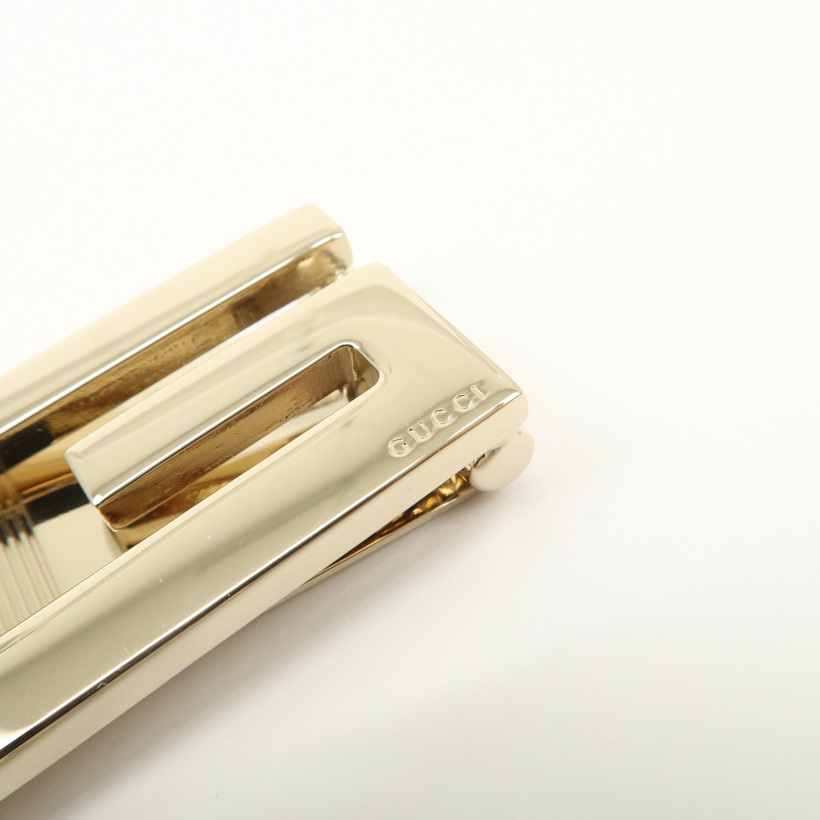 GUCCI Metal Stick Pin Tie Clip Scarf Clip Gold Used