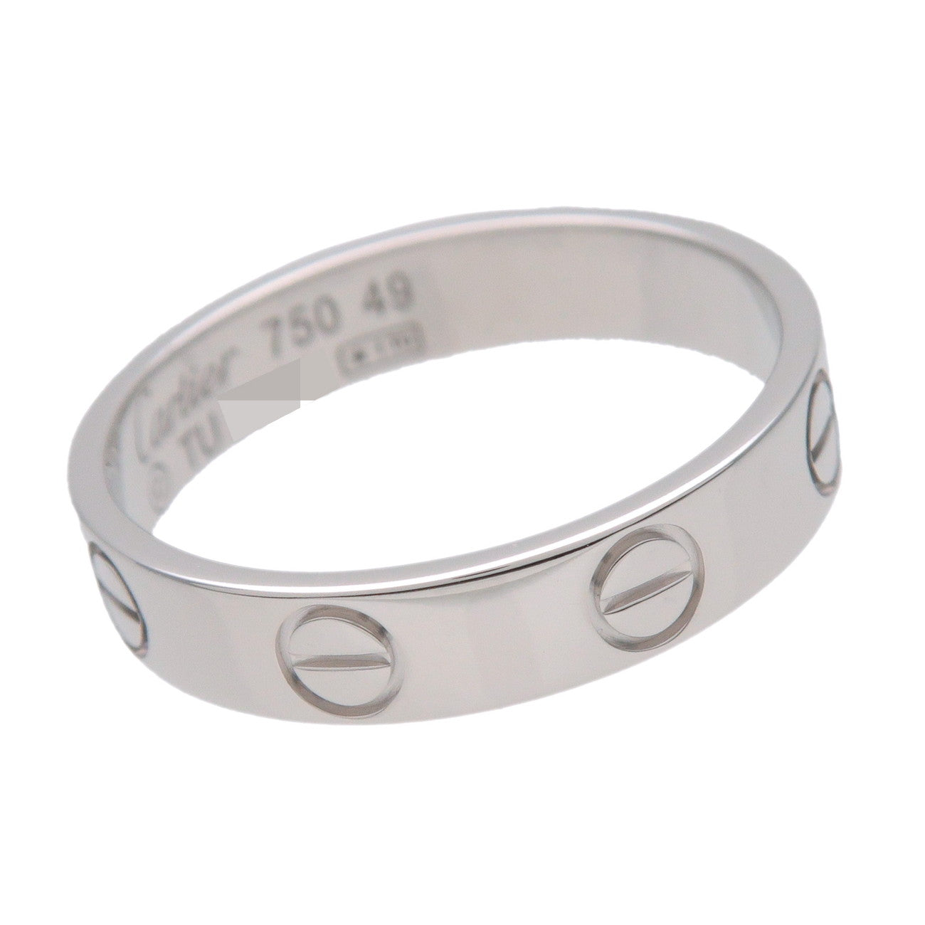 Cartier Mini Love Ring K18 750WG White Gold #49 US5 EU49 HK10.5