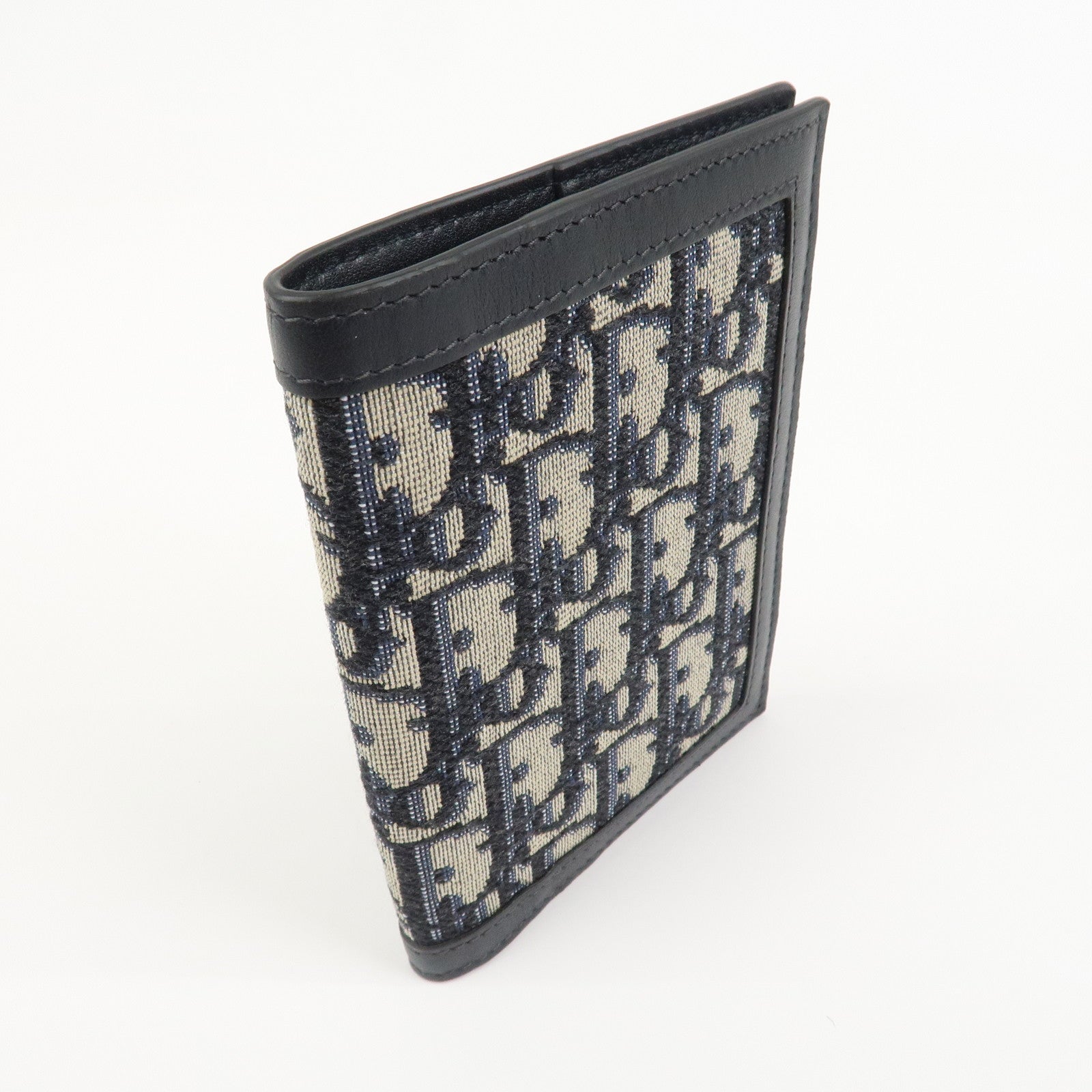 Christian Dior Trotter Jacquard Canvas Leather Card Passport Case