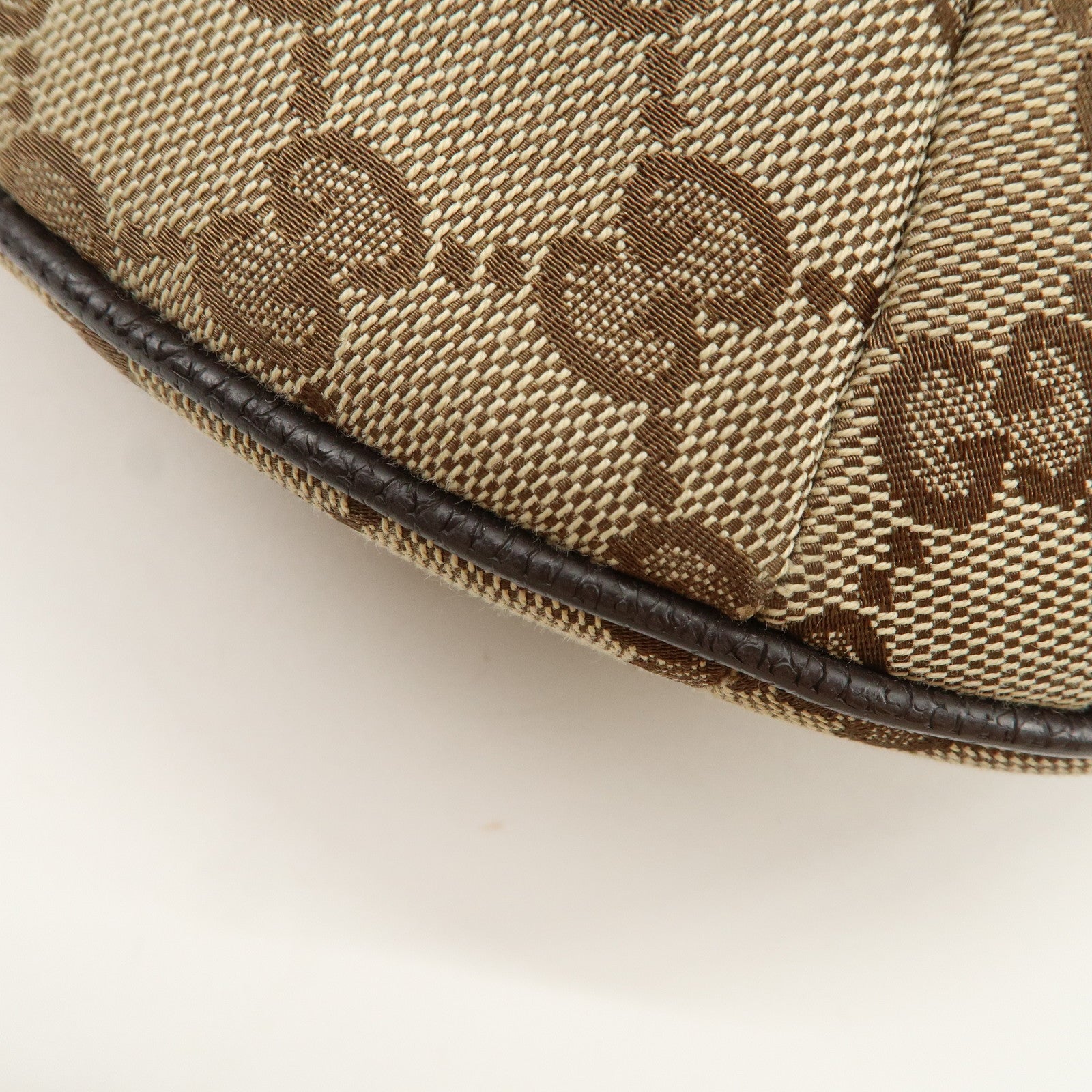 GUCCI Sherry GG Canvas Leather Shoulder Bag Beige Brown 181092