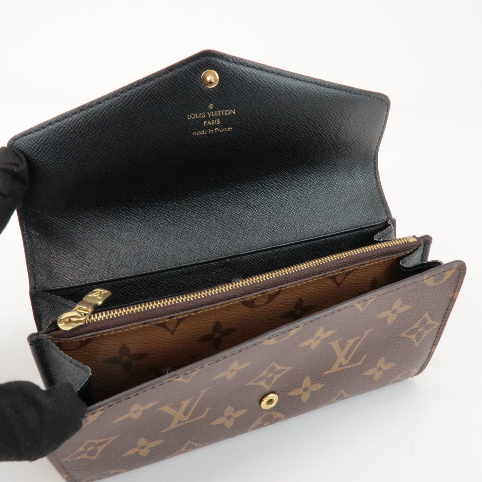 Louis Vuitton Monogram Reverse Portefeuille Sarah Wallet M80726
