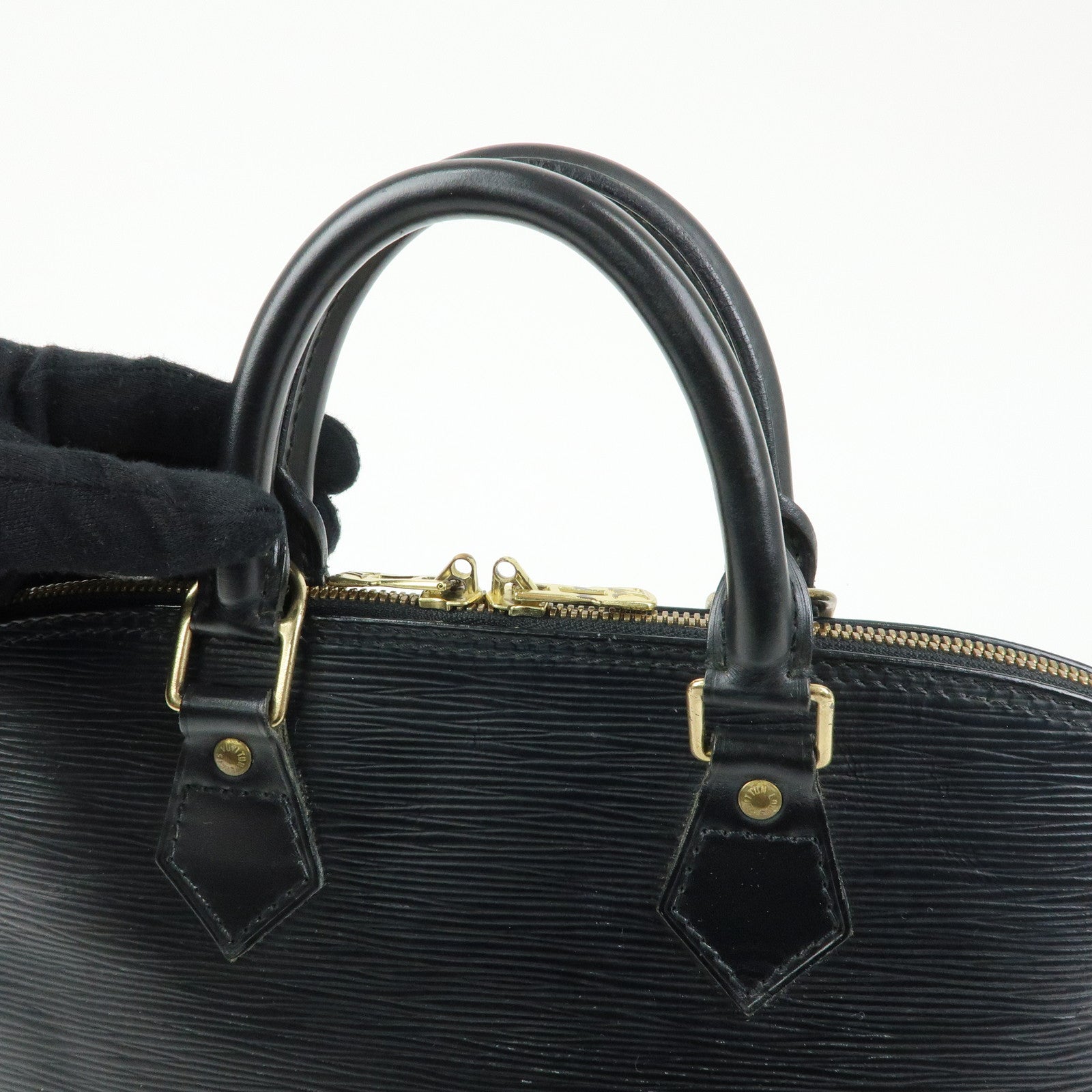 Louis Vuitton Epi Alma PM Leather Hand Bag Noir Black M52142