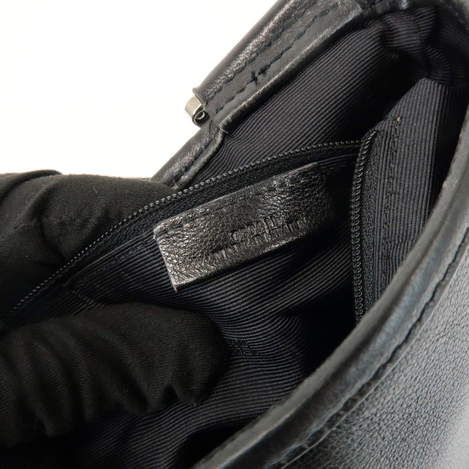 LOEWE Anagram Leathe Shoulder Bag Crossbody Bag Black
