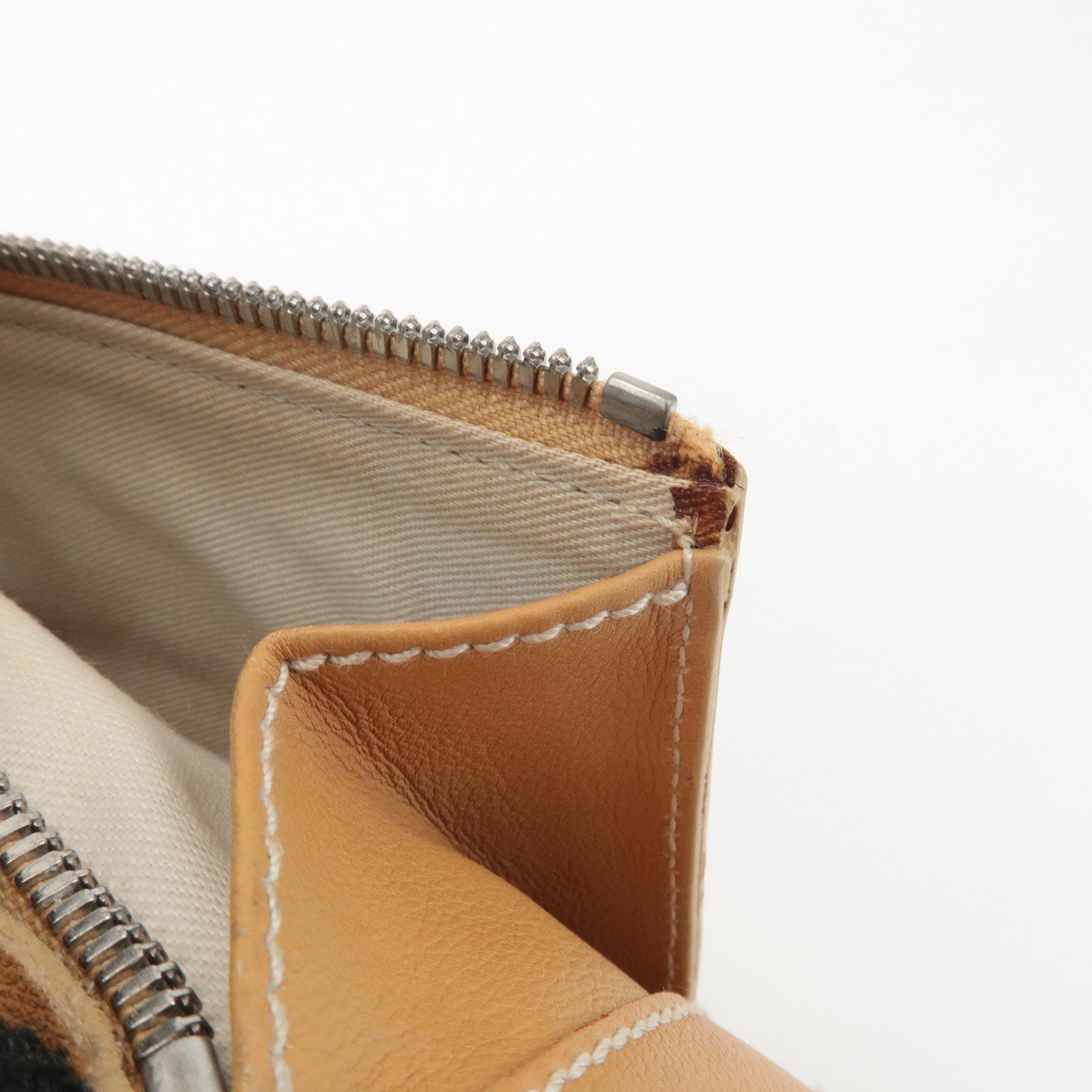 Ferragamo Gancini Leather Shoulder Bag Light Brown Silver HDW Used