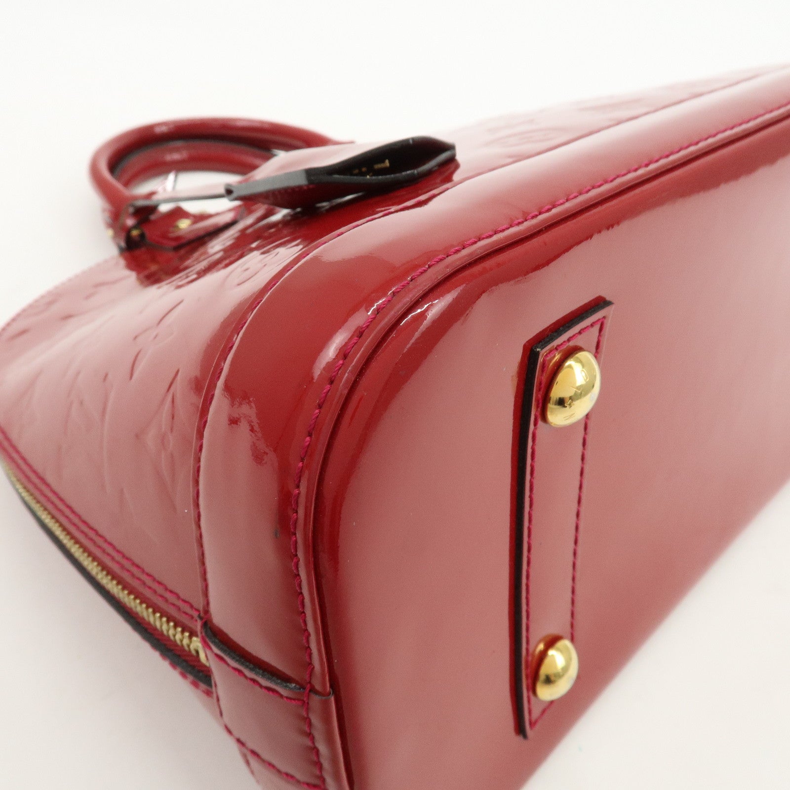 Louis Vuitton Monogram Vernis Leather Alma PM Hand Bag Rouge M91693