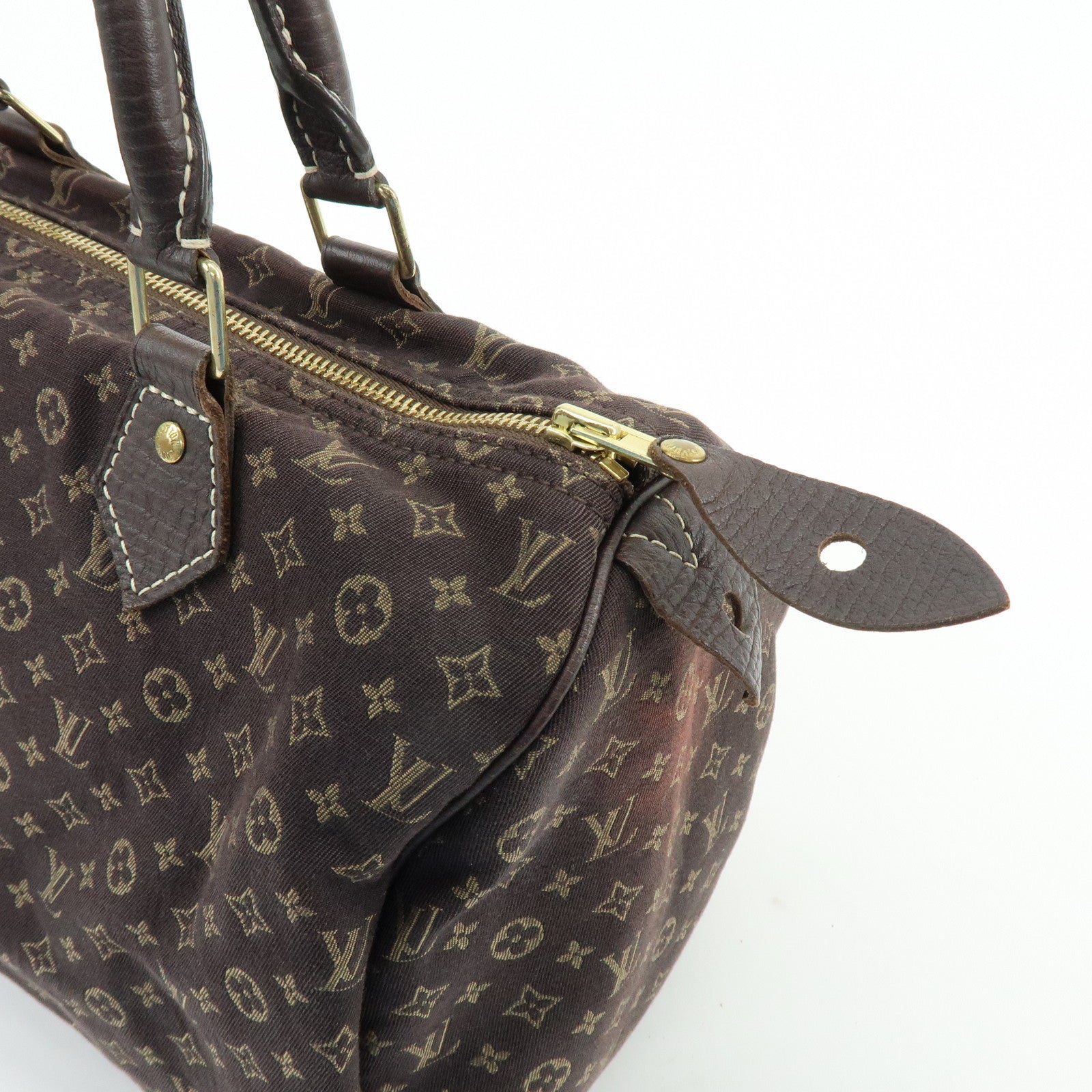 Louis Vuitton Monogram Mini Lin Speedy 30 Boston Bag Ebene M95224