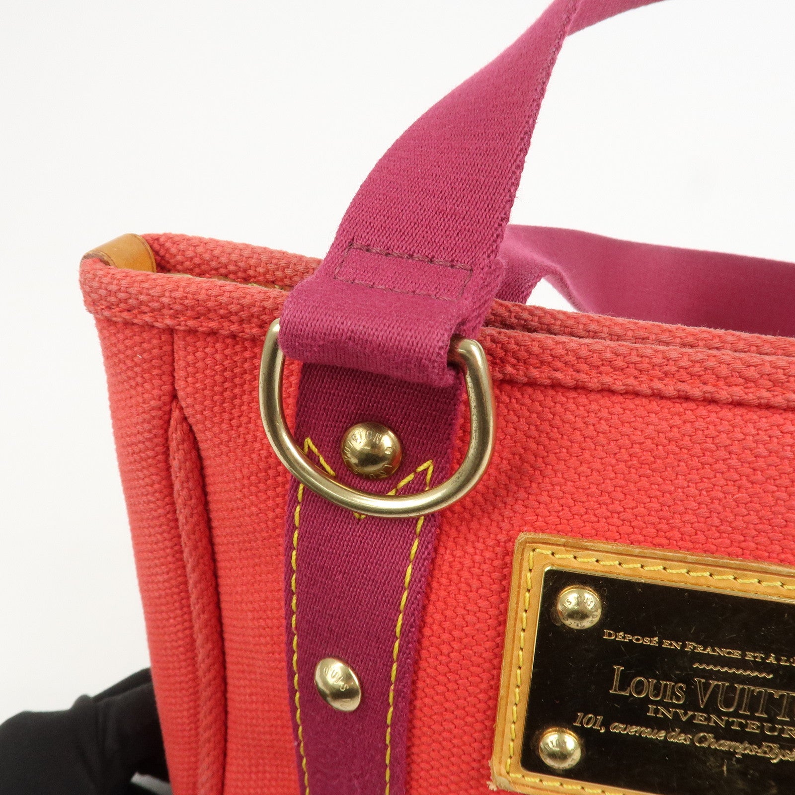 Louis Vuitton Antigua Cabas PM Hand Bag Rouge M40037