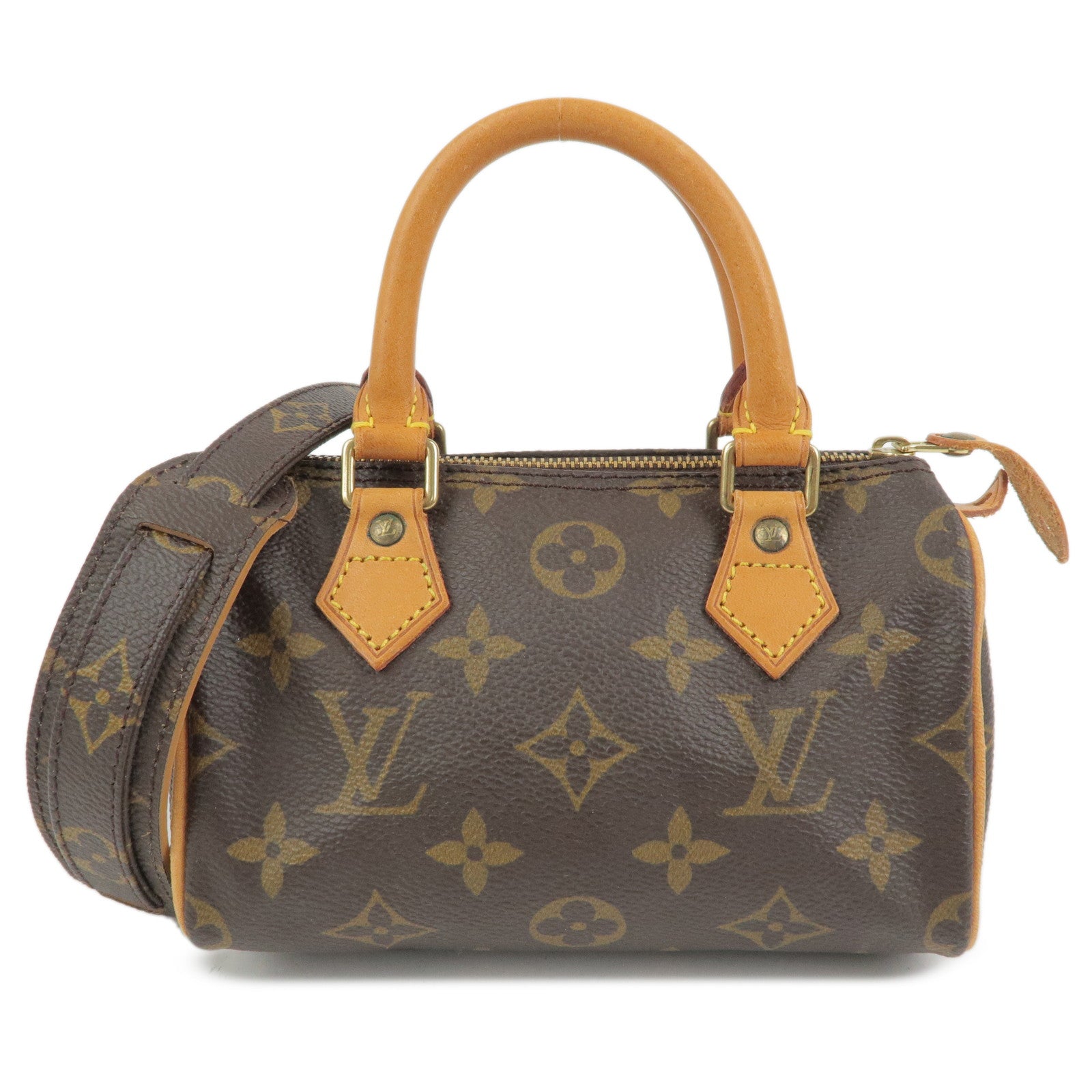 Louis Vuitton Monogram Mini Speedy Hand Bag Brown M41534